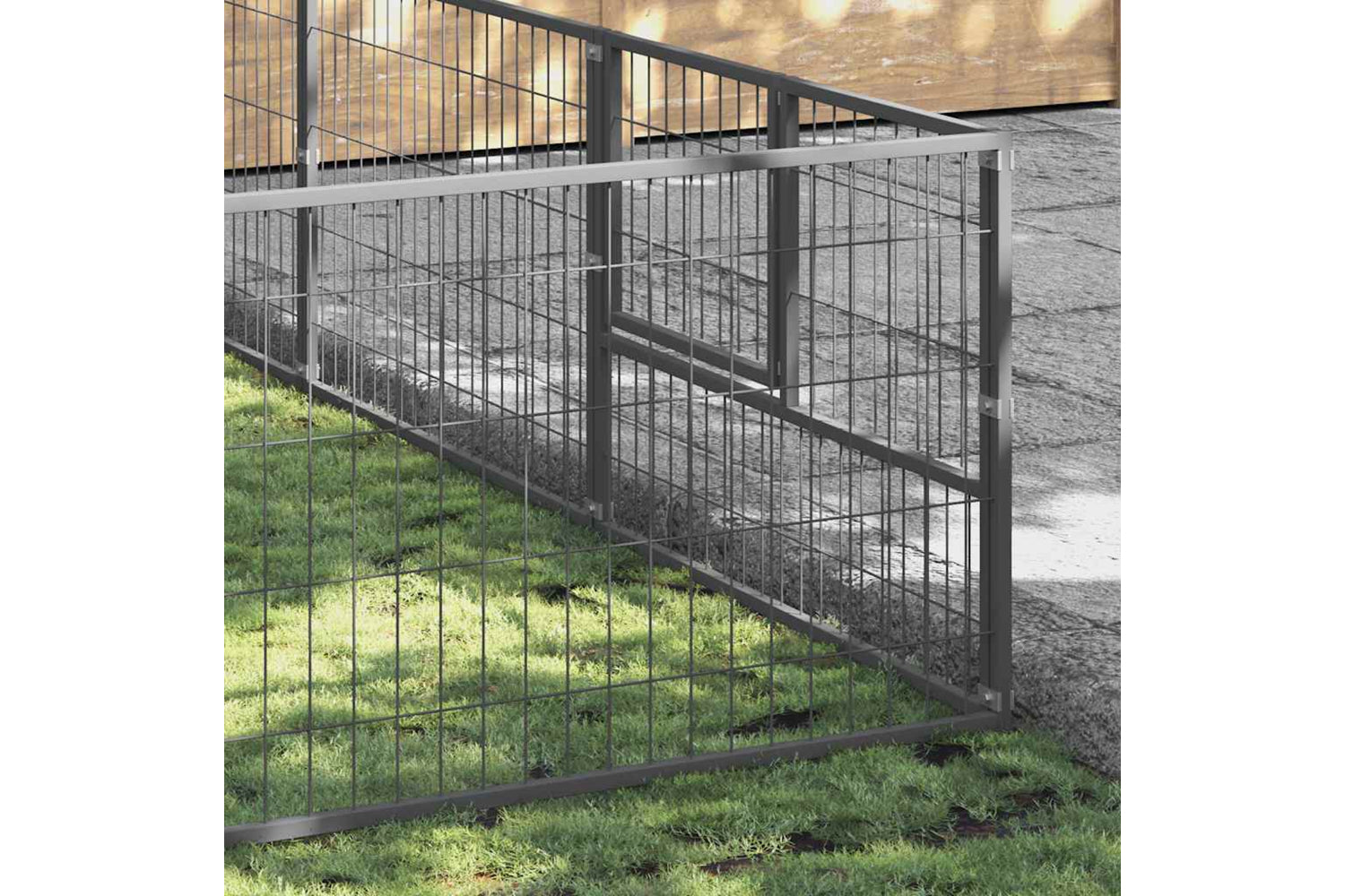 Vidaxl 3082150 Dog Kennel Silver 16 M2 Steel-2