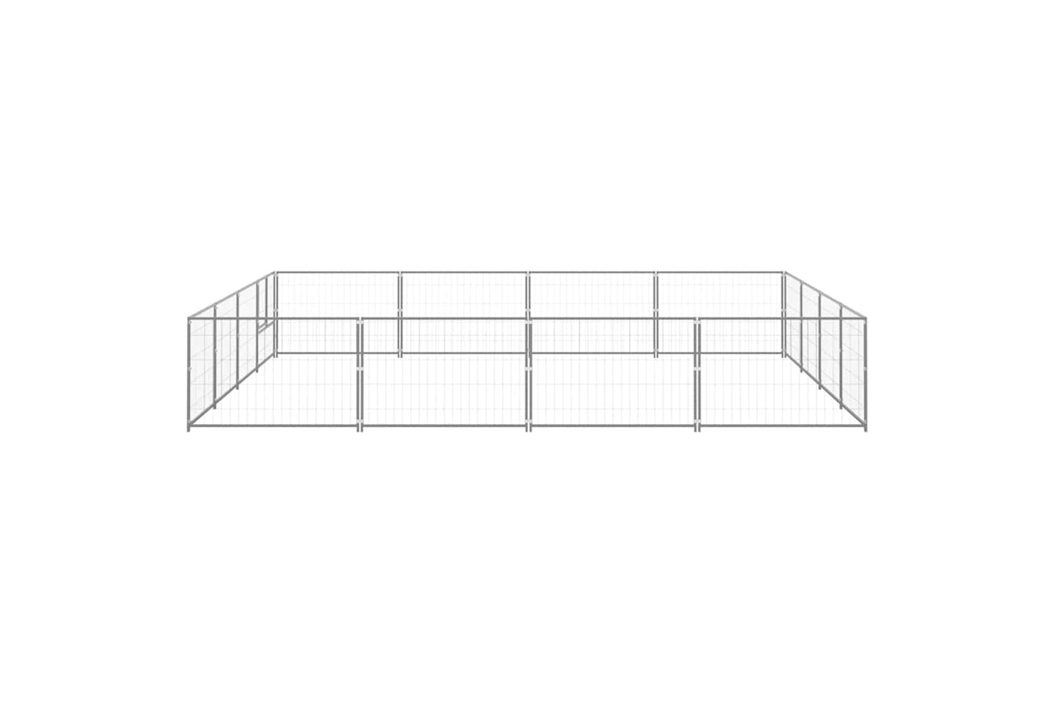 Vidaxl 3082150 Dog Kennel Silver 16 M2 Steel-3