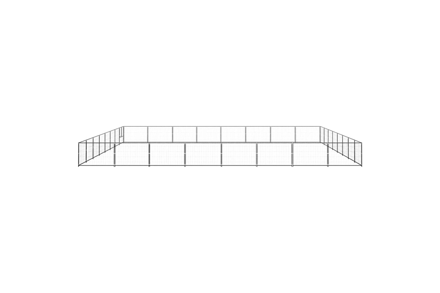 Vidaxl 3082187 Dog Kennel Black 64 M2 Steel-3