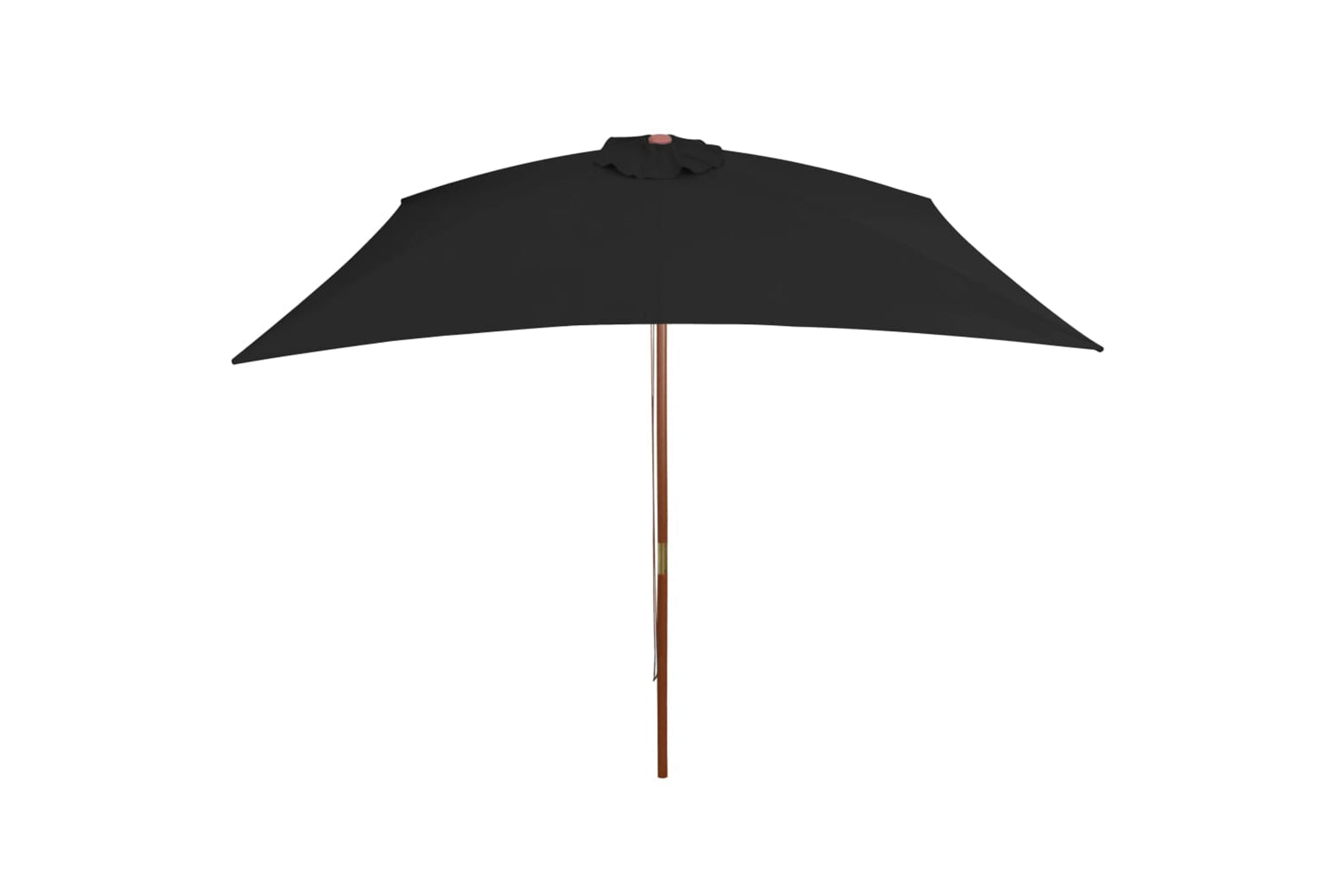vidaXL 313760 Outdoor Parasol With Wooden Pole Black 200x300cm-3