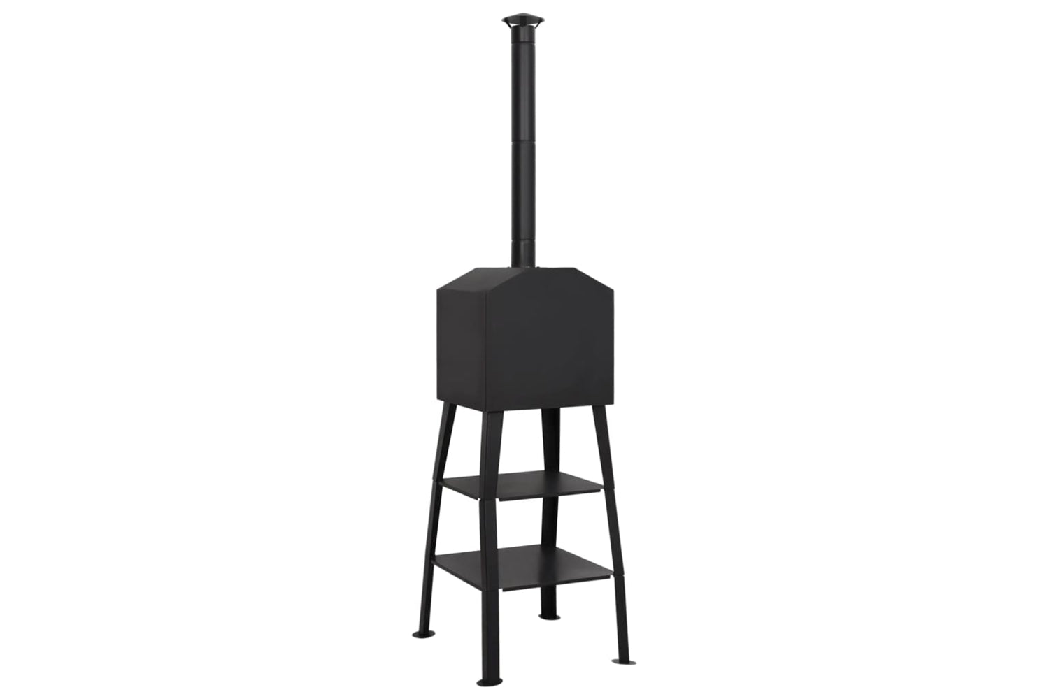 Vidaxl 318145 Outdoor Pizza Oven Charcoal Fired With 2 Fireclay Stones-5