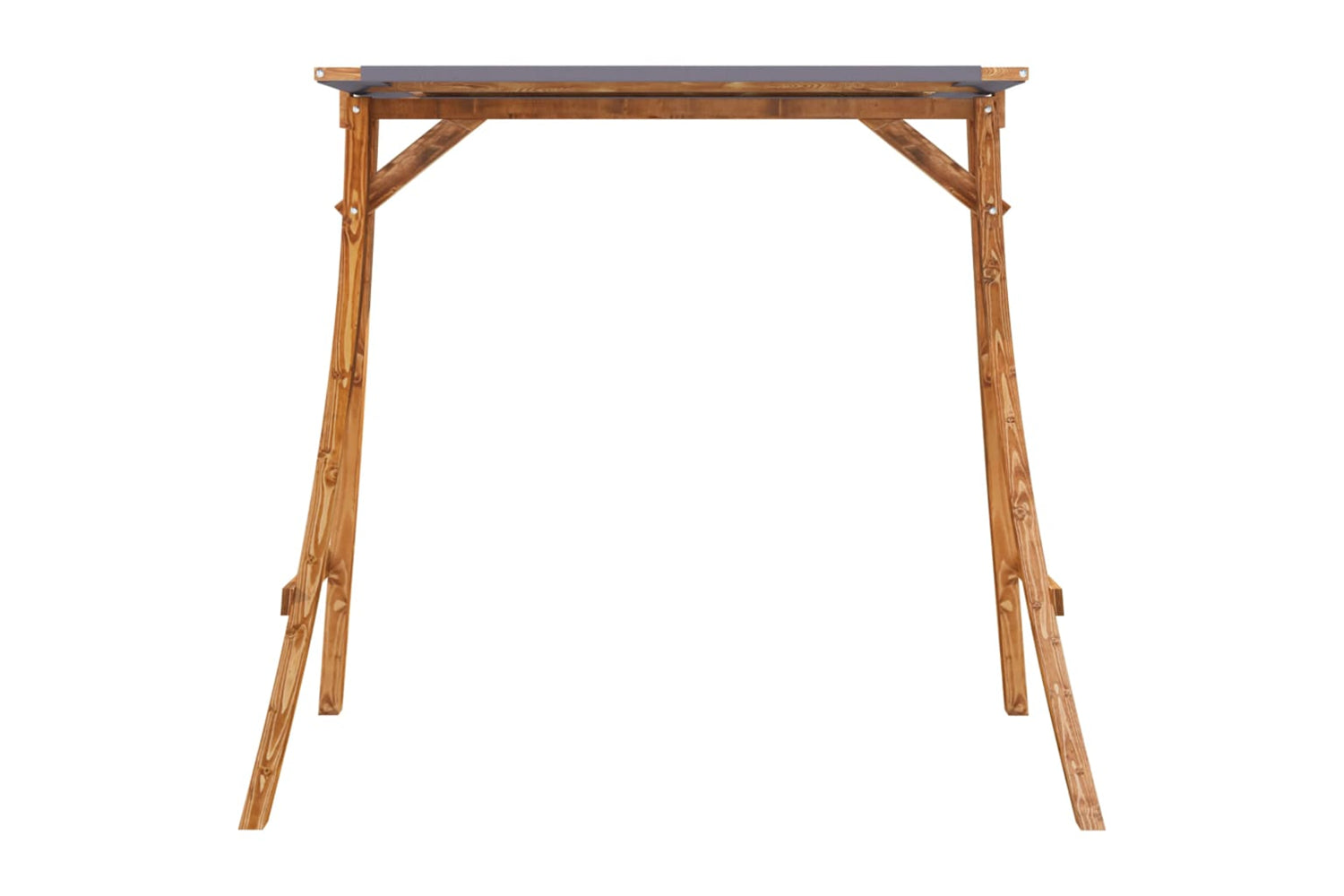 Vidaxl 313936 Swing Frame With Anthracite Roof Bent Wood With Teak Finish-3