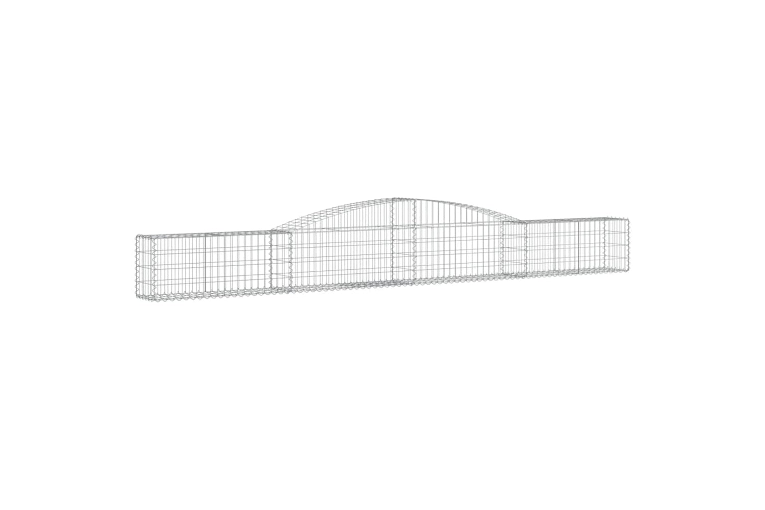 vidaXL 3146829 Arched Gabion Baskets 4 Pcs 400x30x40/60cm Galvanised Iron-2