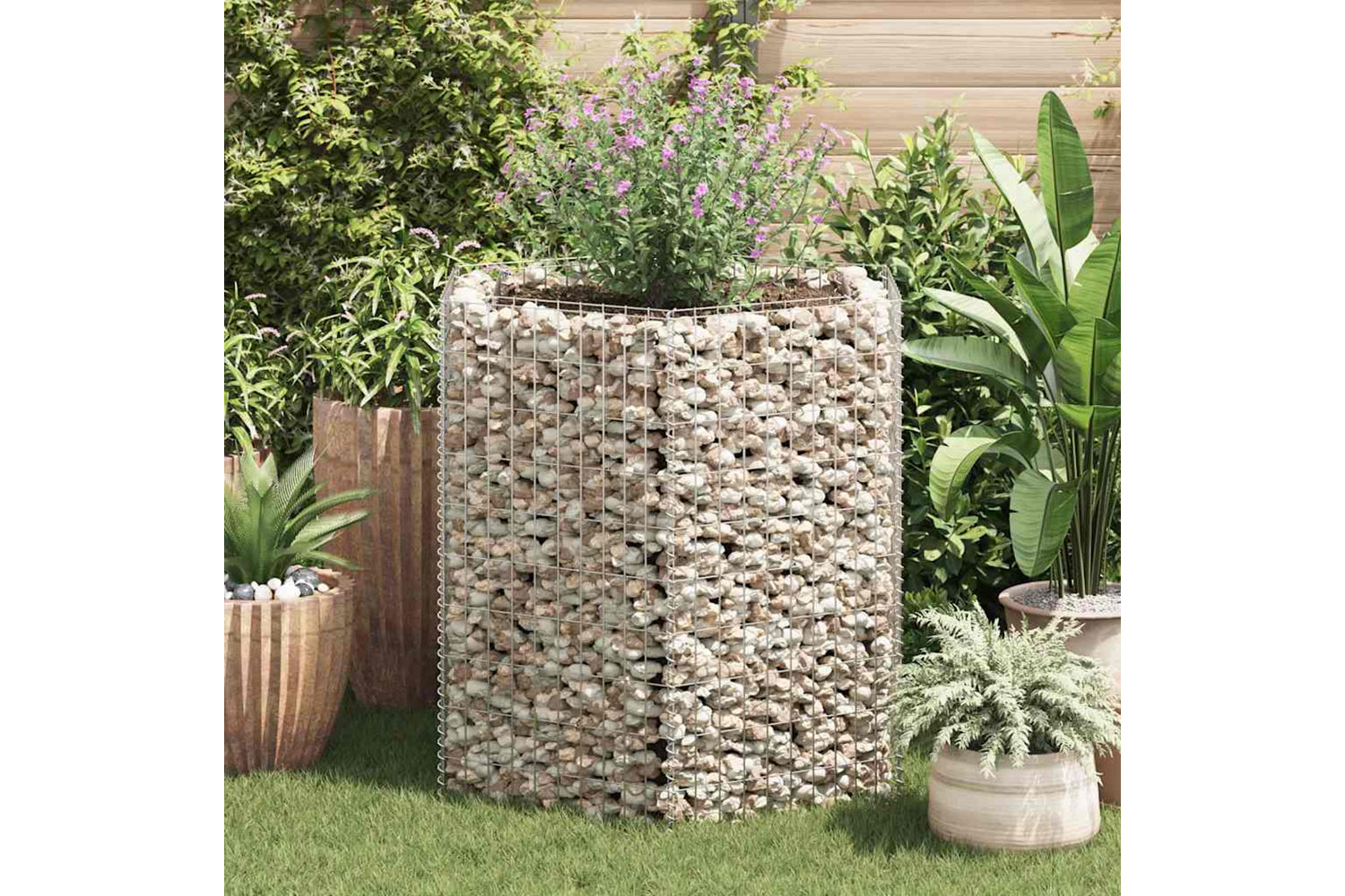 vidaXL 142533 Hexagonal Gabion Raised Bed 100x90x100cm-2