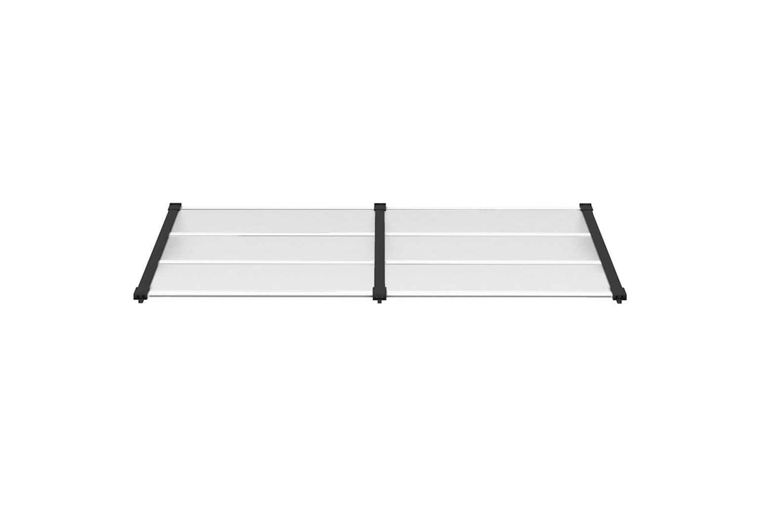 Vidaxl Door Canopy Black And Transparent 199x90 Cm Polycarbonate-2