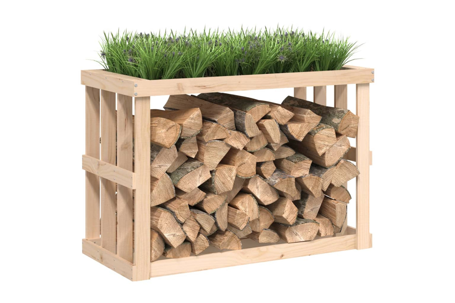 vidaXL 822631 Outdoor Log Holder 108x52x74cm Solid Wood Pine-3