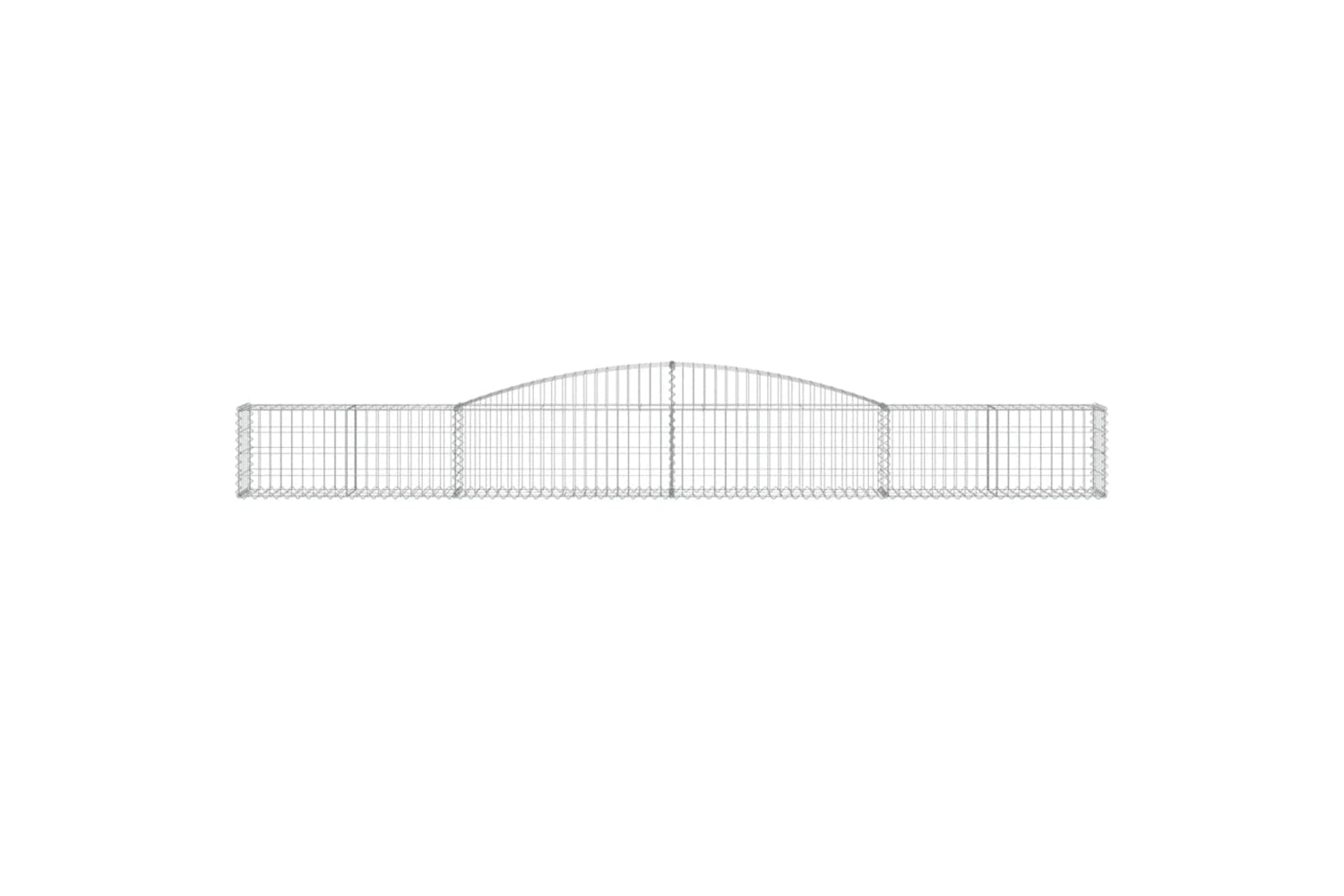 vidaXL 3146829 Arched Gabion Baskets 4 Pcs 400x30x40/60cm Galvanised Iron-3