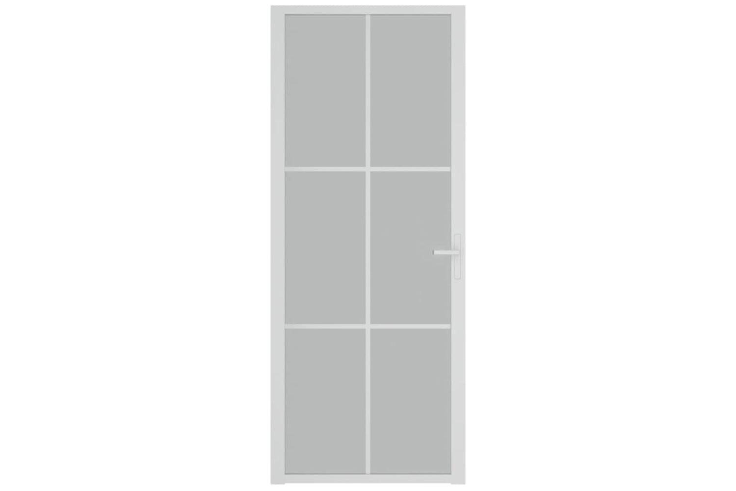 vidaXL 350581 Interior Door 83x201.5cm White Matt Glass And Aluminium-2