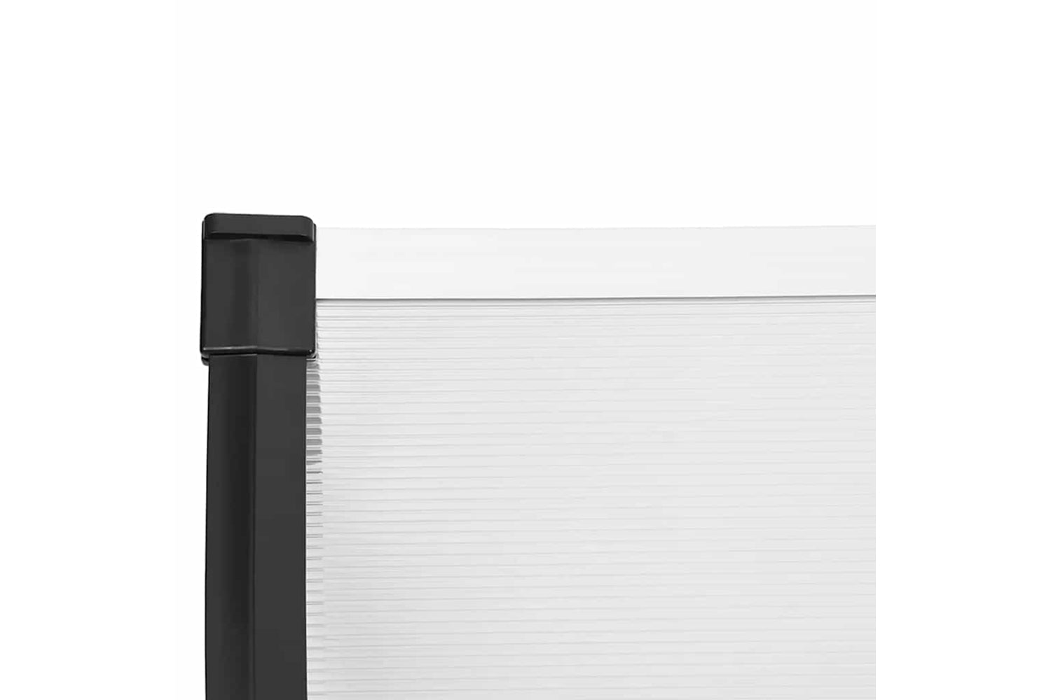 Vidaxl Door Canopy Black And Transparent 297.5x90 Cm Polycarbonate-4