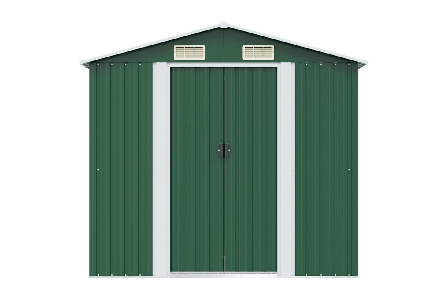 vidaXL 42909 Garden Storage Shed Green Metal 204x132x186cm-5