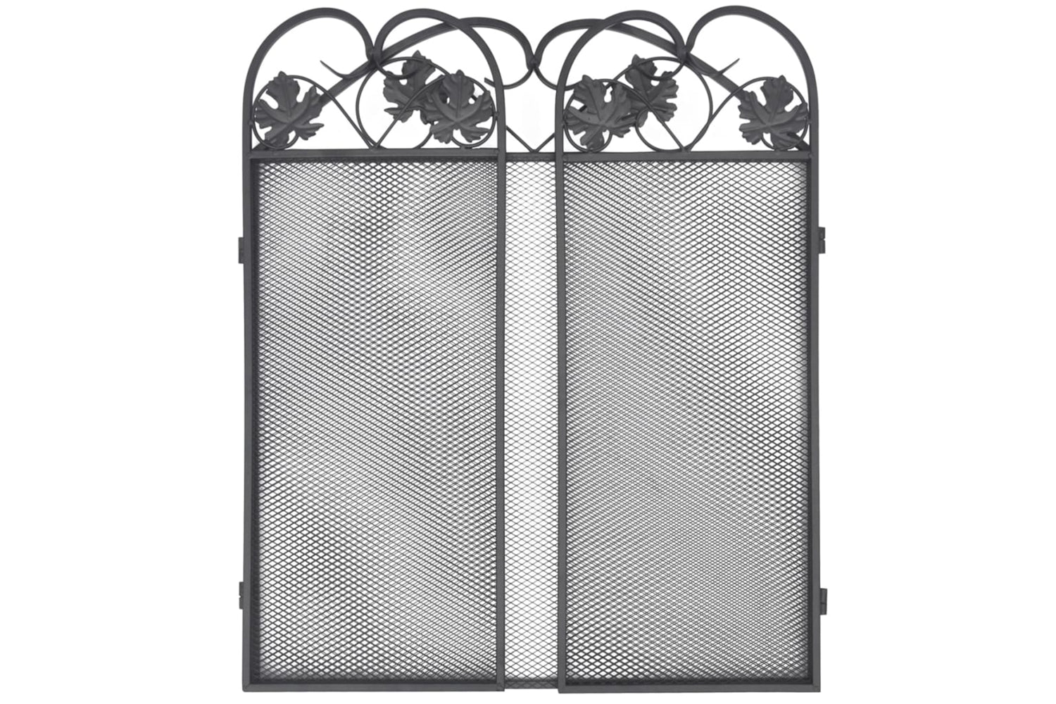 Vidaxl 242005 3-panel Fireplace Screen Iron Black-4