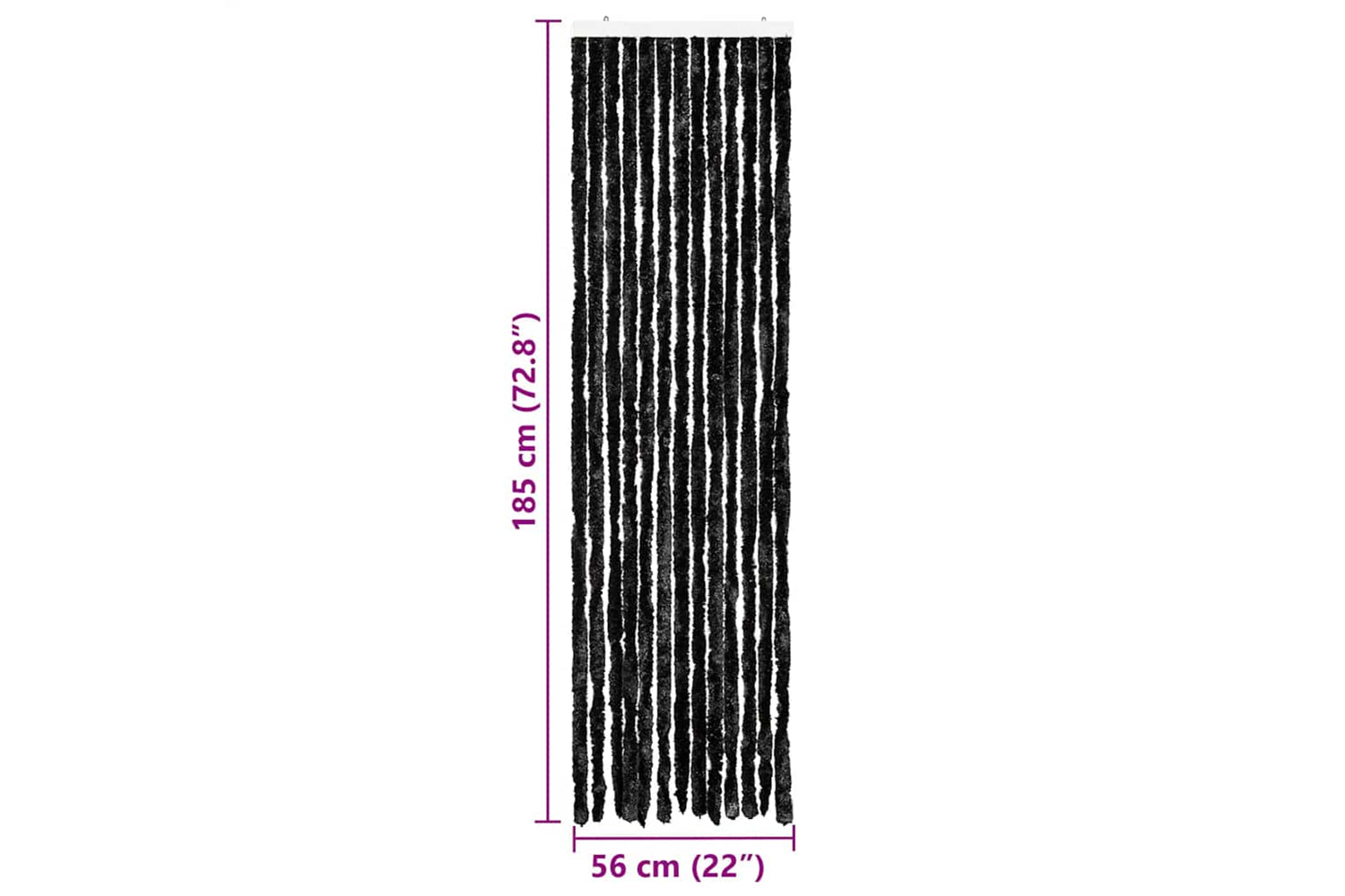 vidaXL Insect Curtain Anthracite 56x185cm Chenille-6
