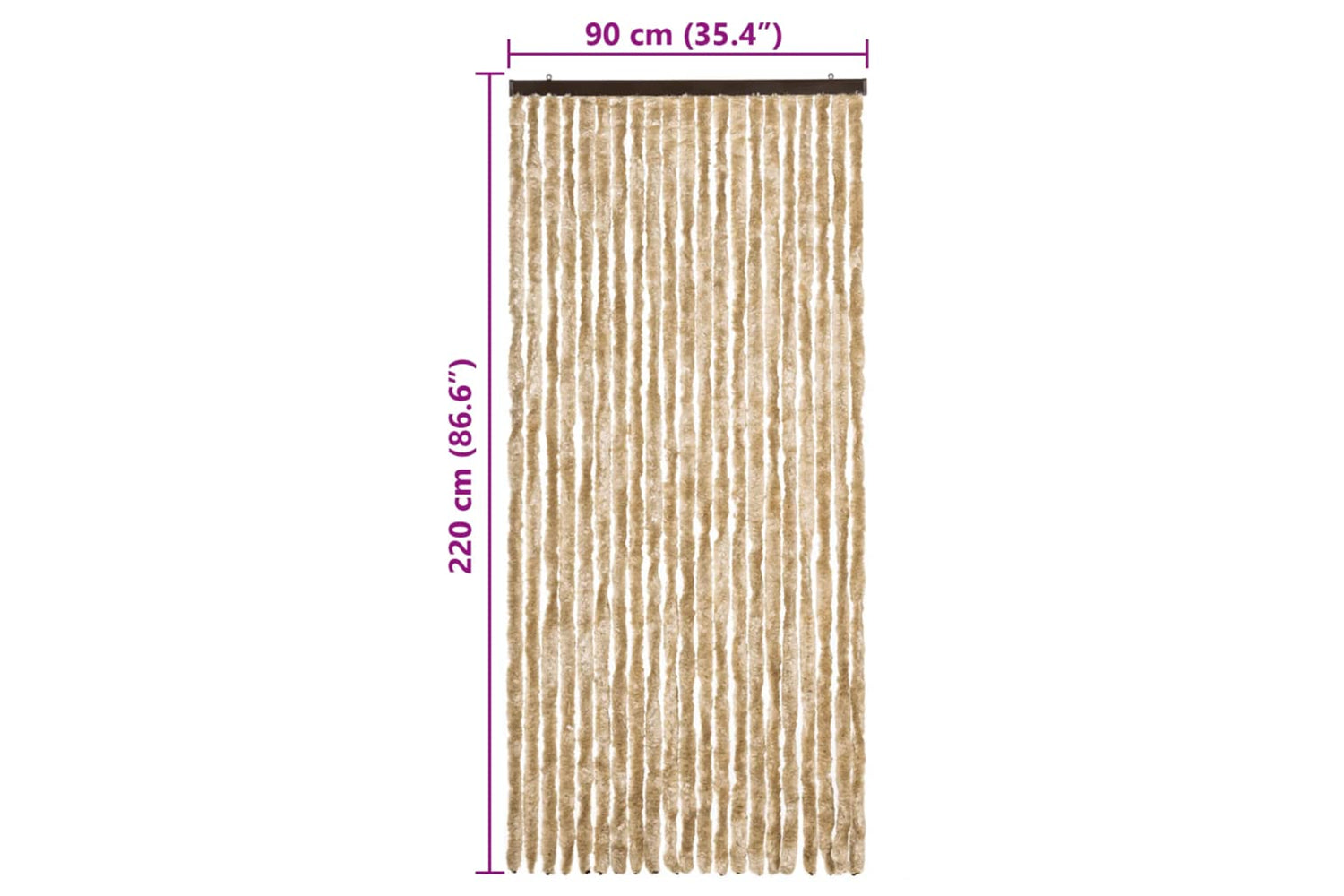 vidaXL Insect Curtain Beige 90x220cm Chenille-6