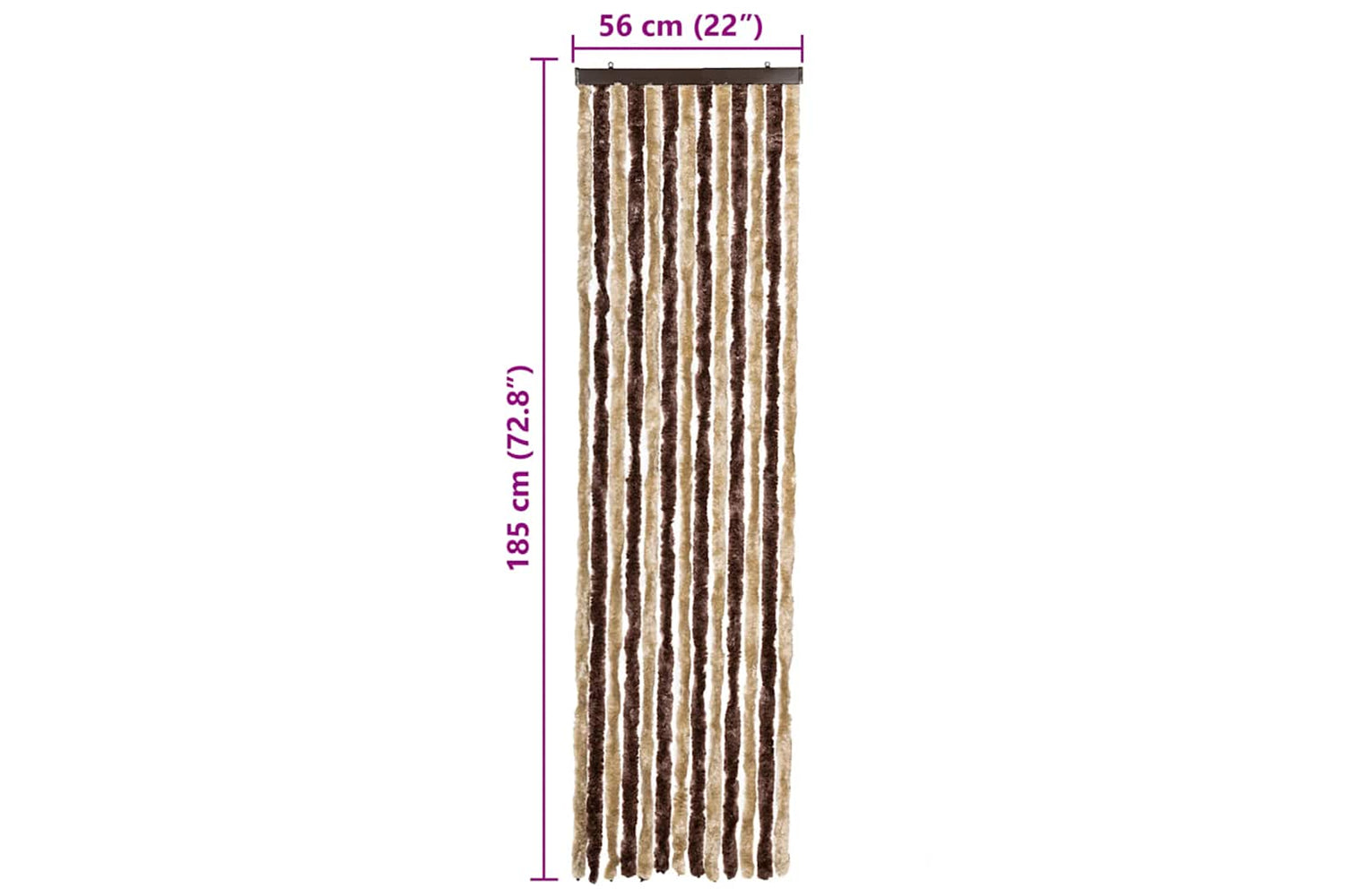 vidaXL Insect Curtain Beige And Light Brown 56x185cm Chenille-6