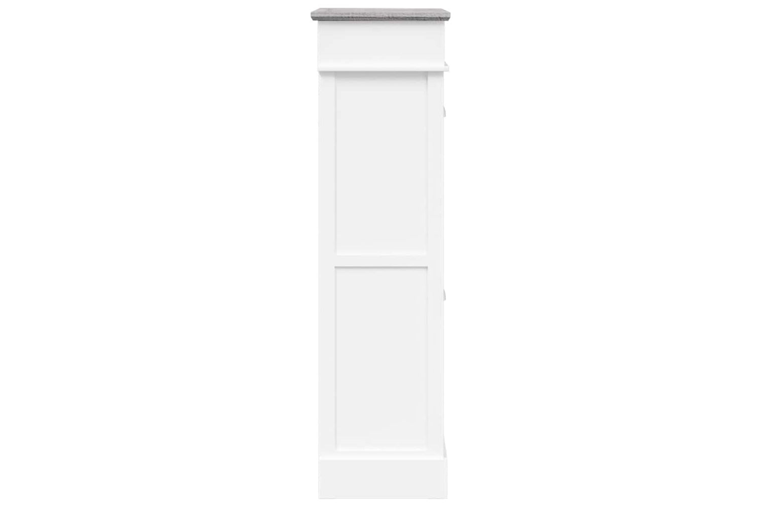 vidaXL 284087 Shoe Cabinet Grey 50x28x98cm Paulownia Wood-4