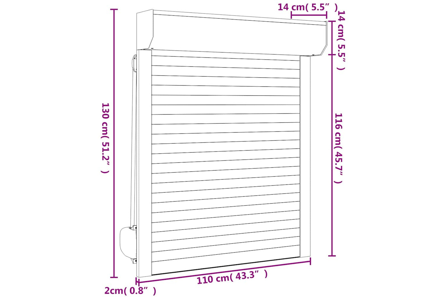 Vidaxl Roller Shutter Aluminium 110x130 Cm Anthracite-7