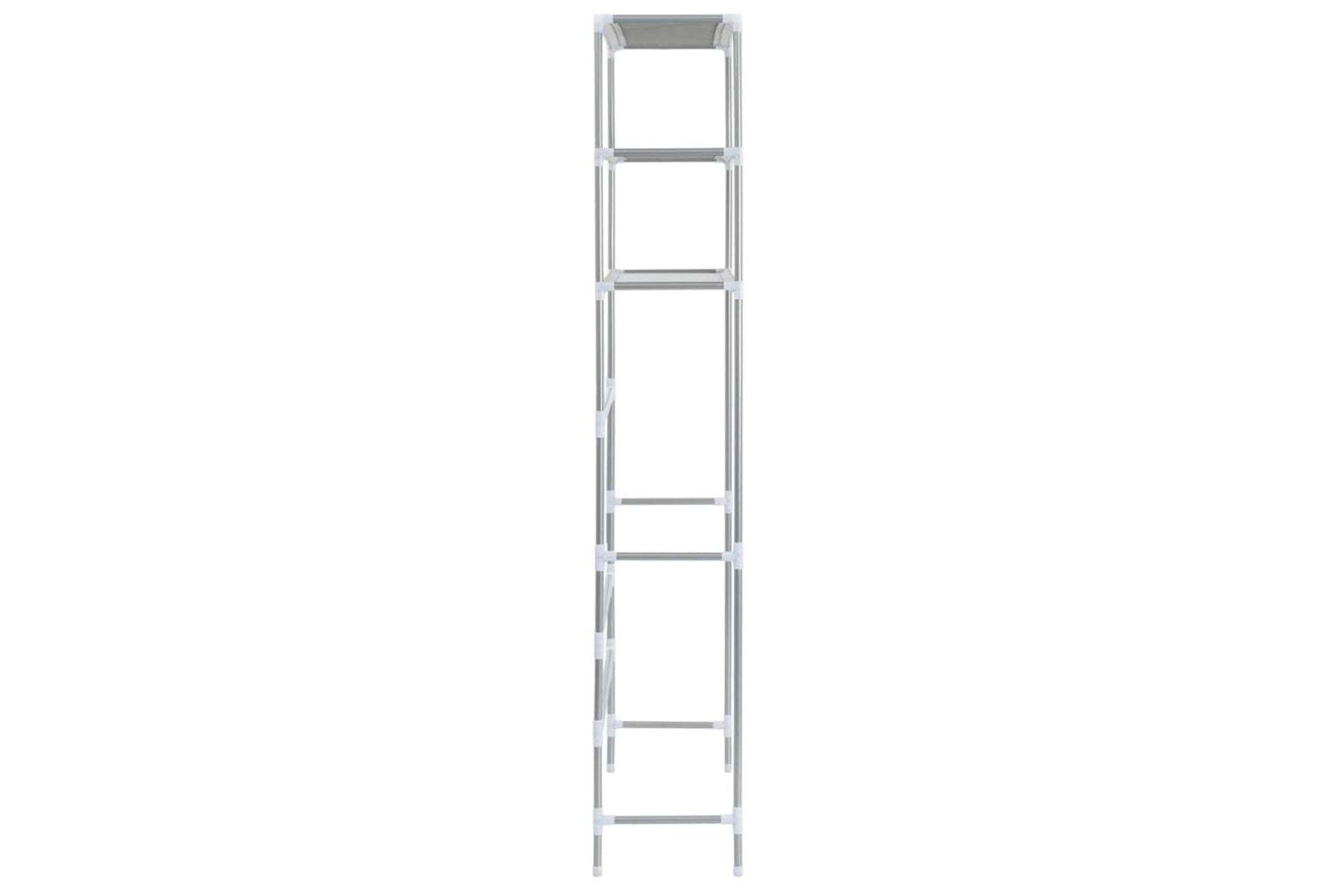 vidaXL 282465 3-tier Storage Rack Over Laundry Machine Silver 69x28x169cm-4
