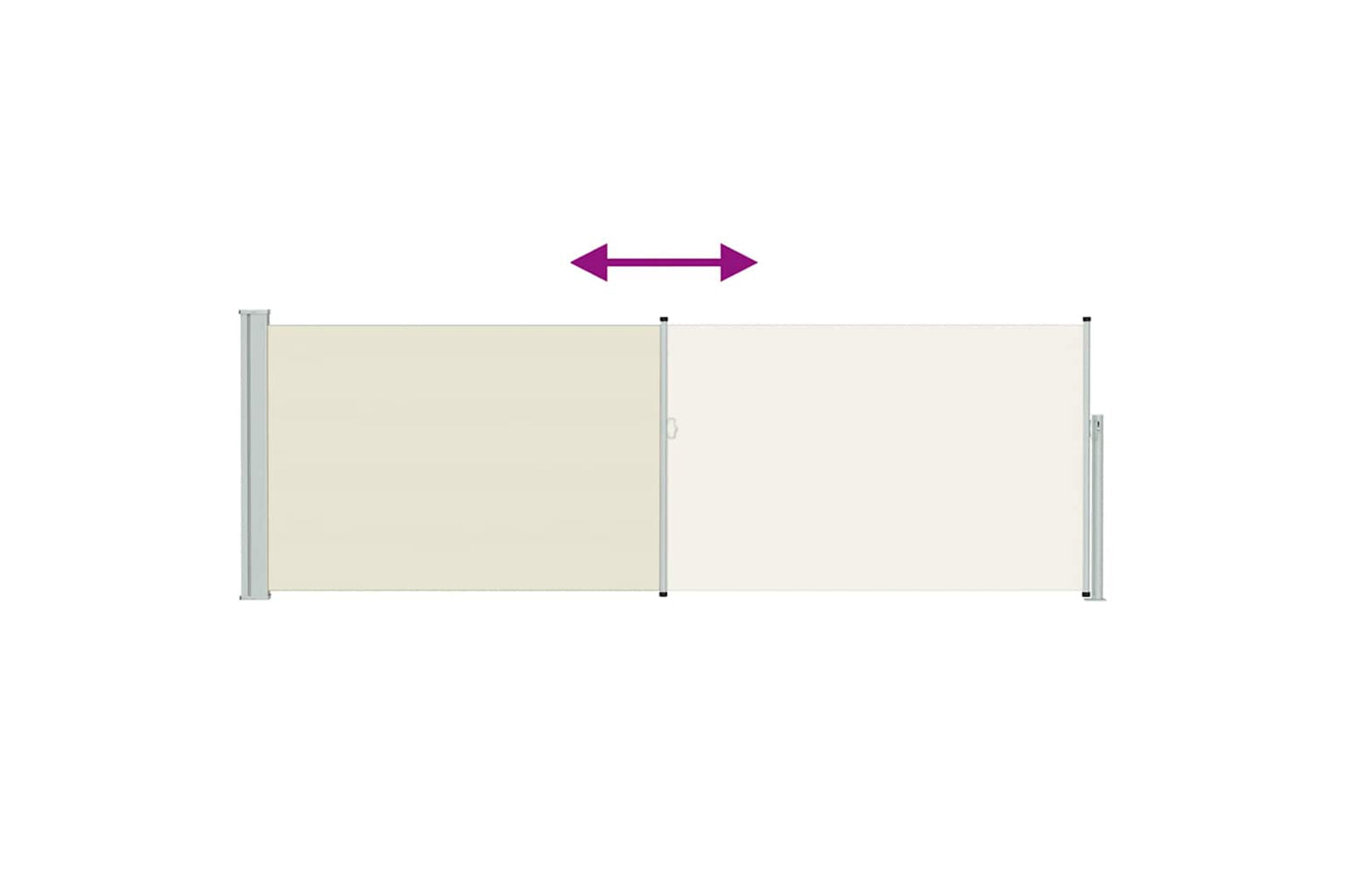 vidaXL 48371 Patio Retractable Side Awning 100x300cm Cream-6
