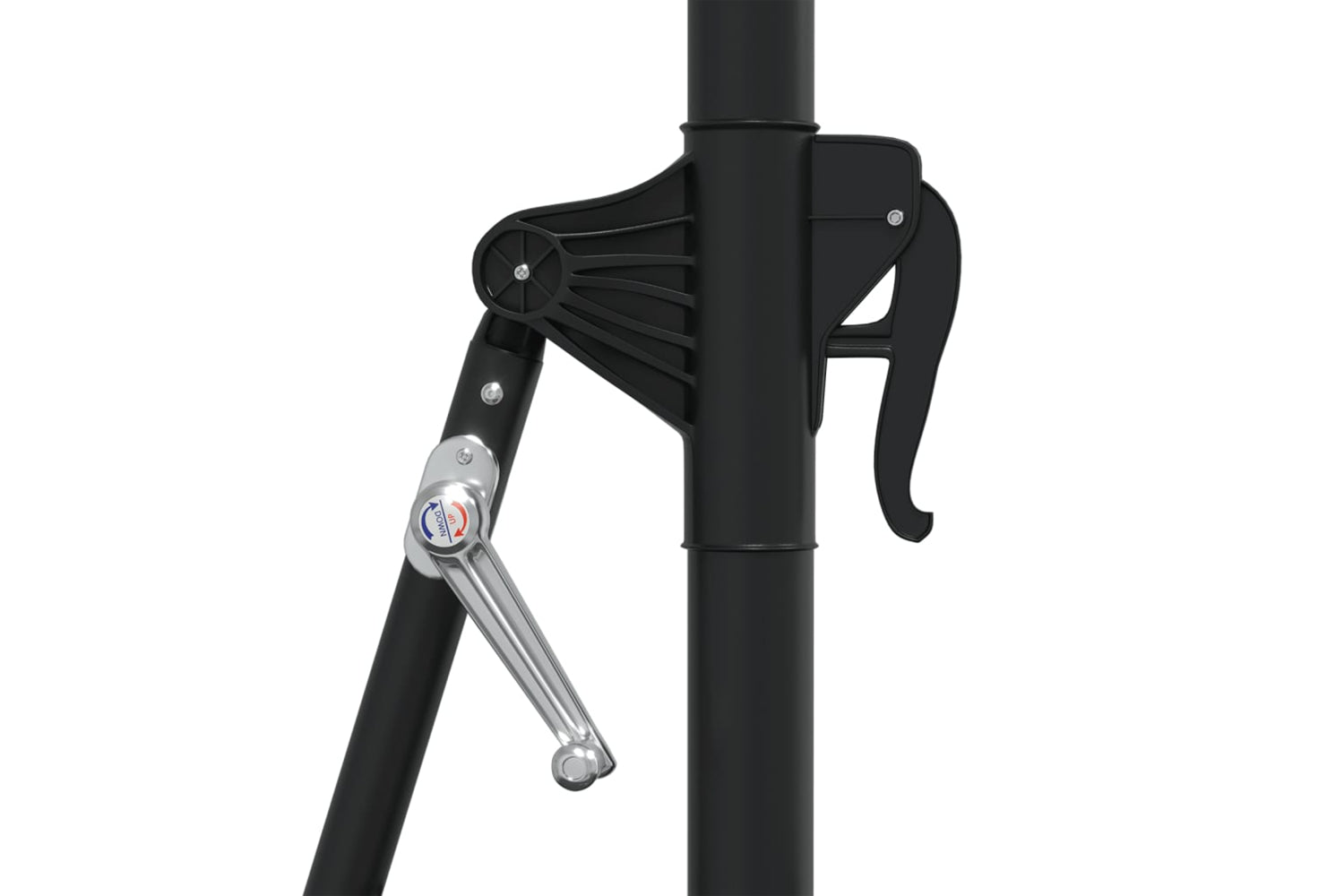 vidaXL Wall-mounted Parasol With Metal Pole 300cm Blue-6