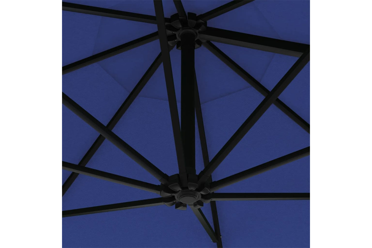 vidaXL Wall-mounted Parasol With Metal Pole 300cm Blue-7