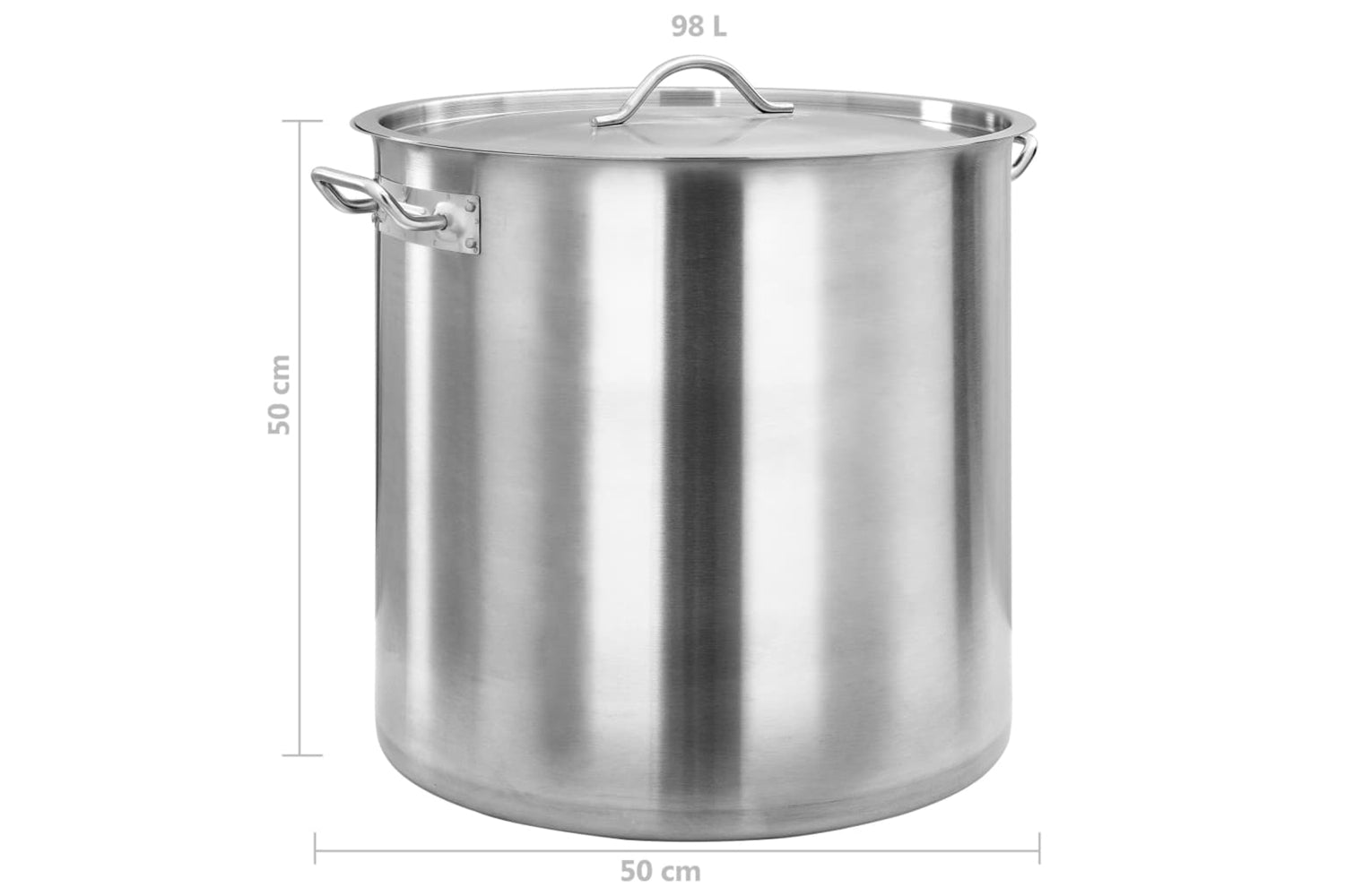 vidaXL 51137 Stock Pot 98 L 50x50cm Stainless Steel-7