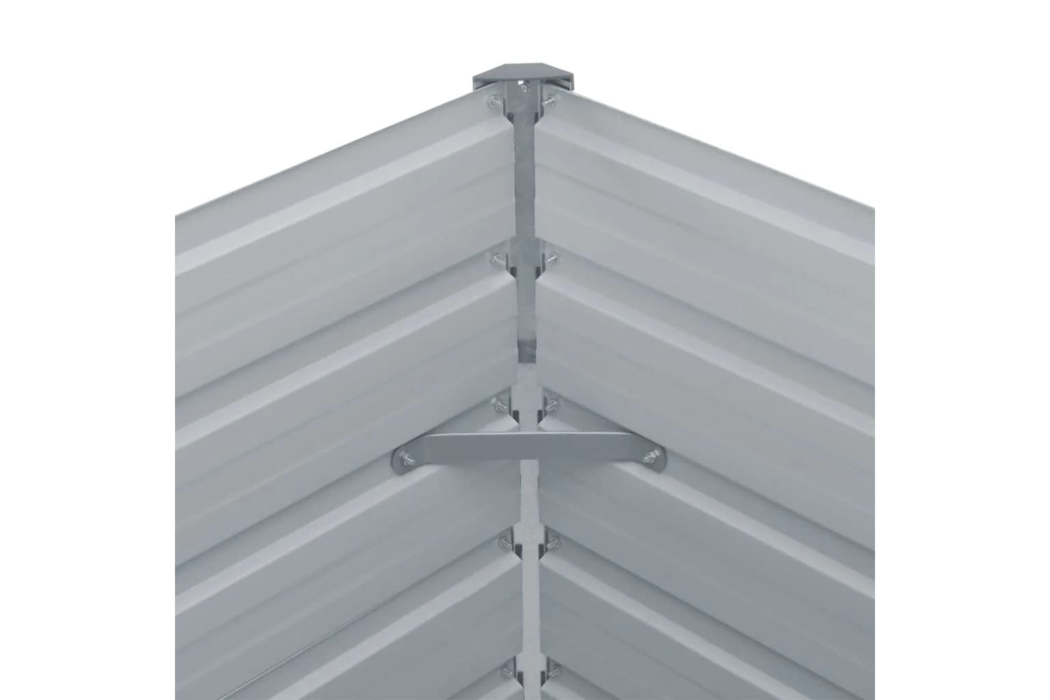 vidaXL 47048 Raised Garden Bed 320x40x77cm Galvanised Steel Grey-6