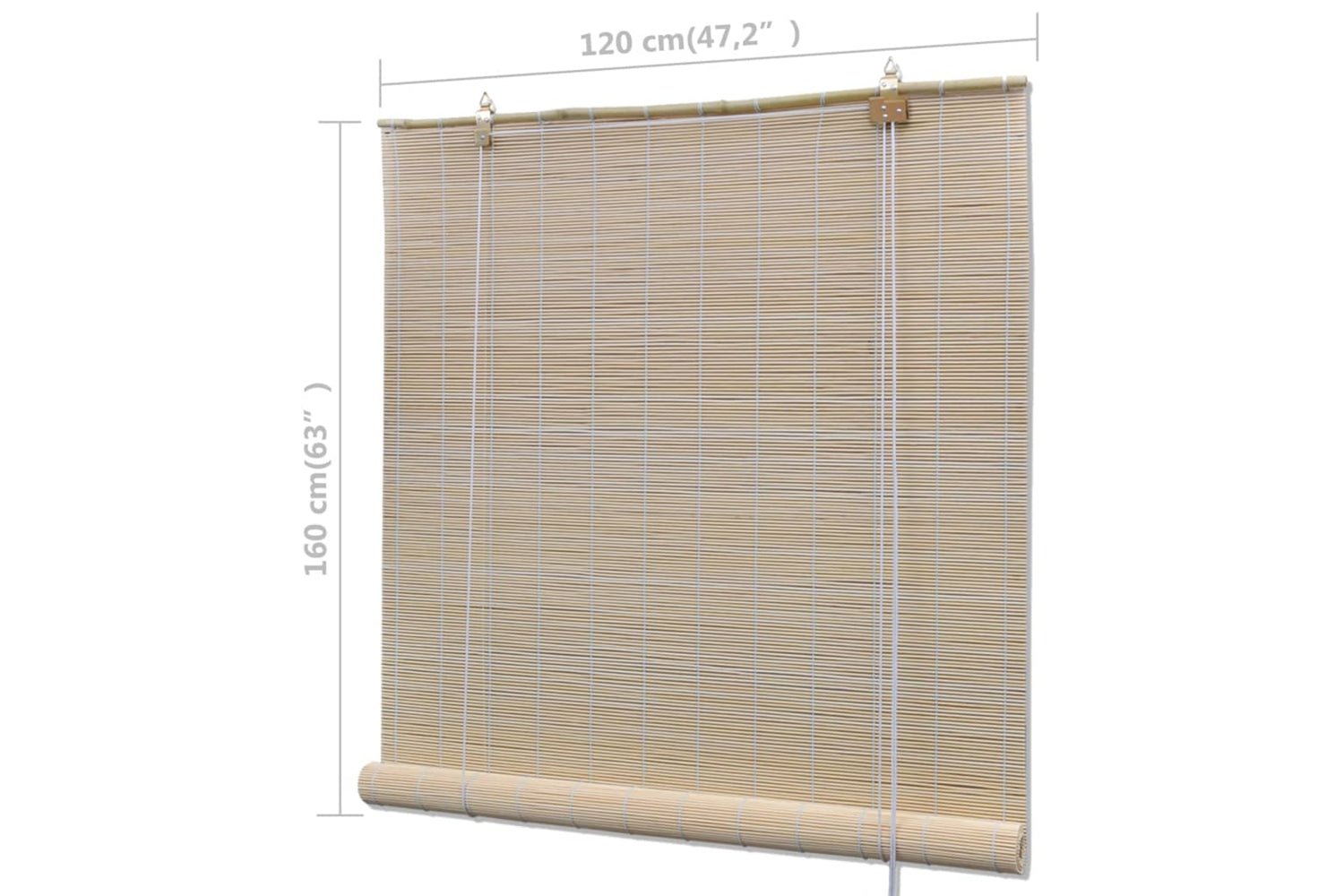 vidaXL 278743 Natural Bamboo Roller Blinds 4 Pcs 120x160cm-7