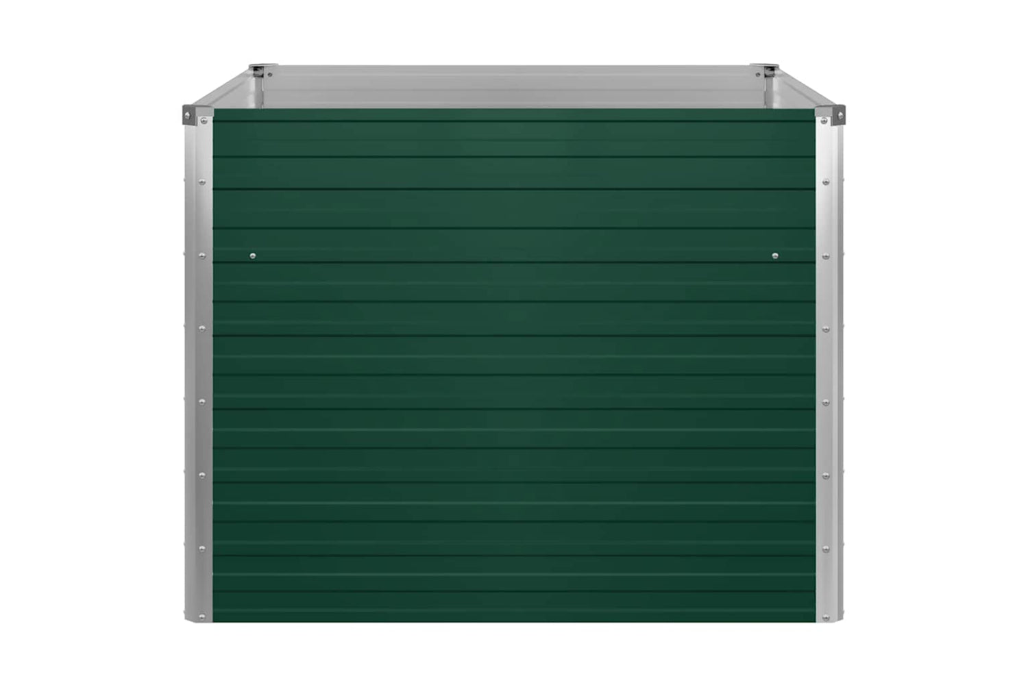 Vidaxl Raised Garden Bed 100x100x77 Cm Galvanised Steel Green-6