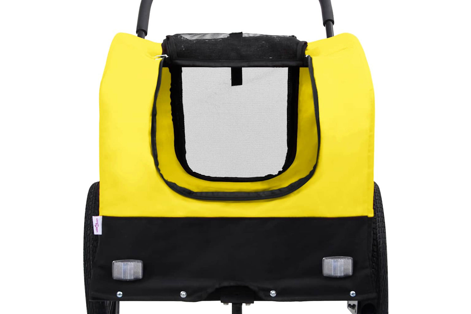 Vidaxl 2-in-1 Pet Bike Trailer & Jogging Stroller Yellow And Black-6