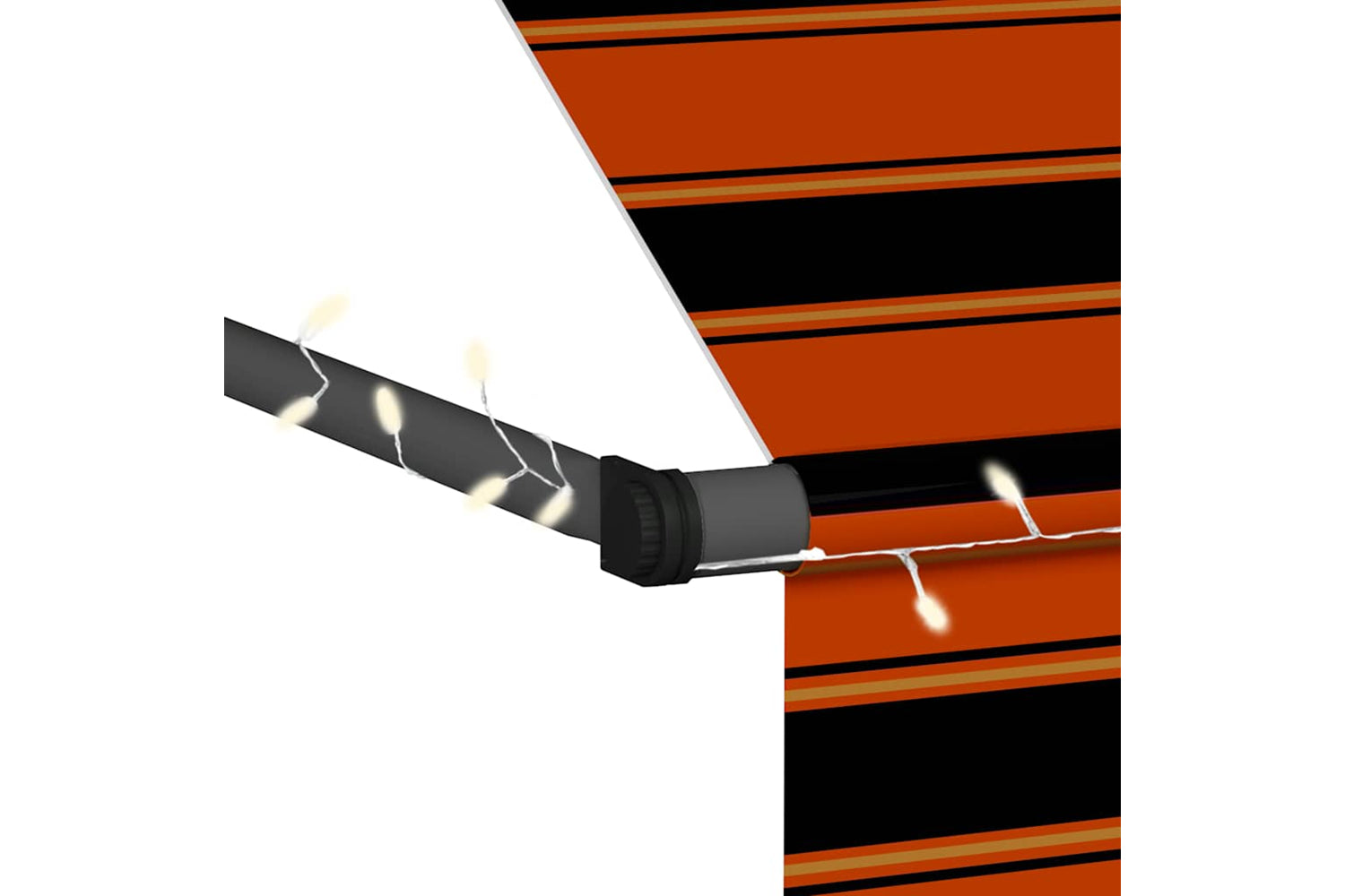 vidaXL 145879 Manual Retractable Awning With Led 250cm Orange And Brown-6