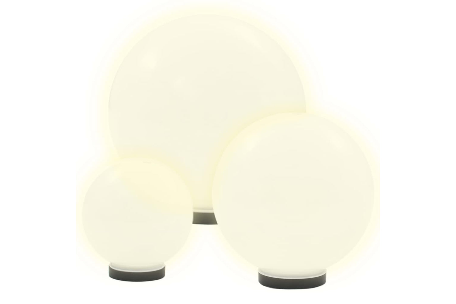 vidaXL 277146 6 Piece Led Bowl Lamp Set Spherical 20/30/40cm Pmma-4
