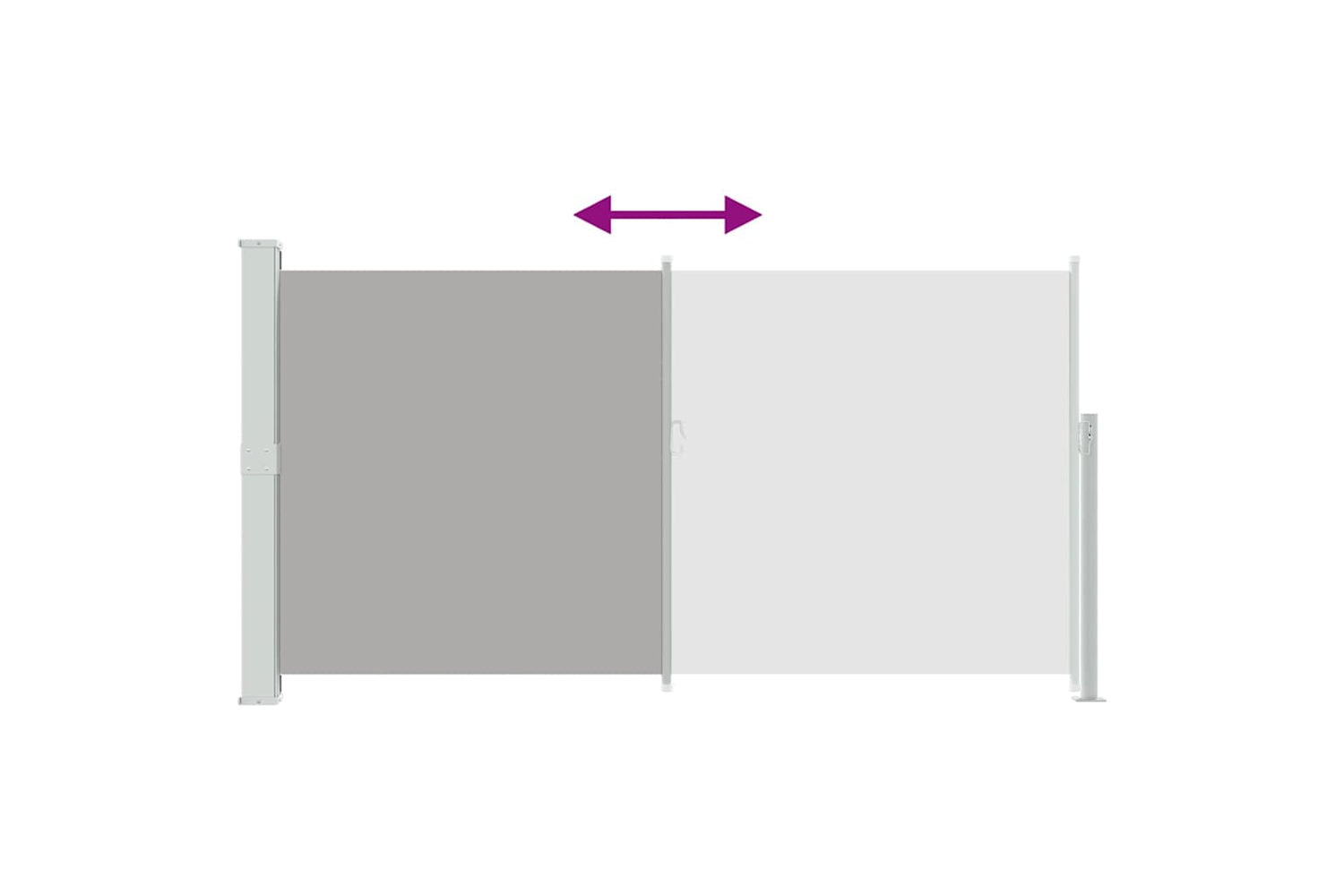 vidaXL 48368 Patio Retractable Side Awning 170x300cm Grey-7