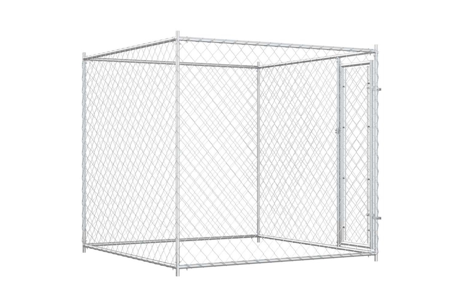 Vidaxl Outdoor Dog Kennel 193x193x185 Cm-4