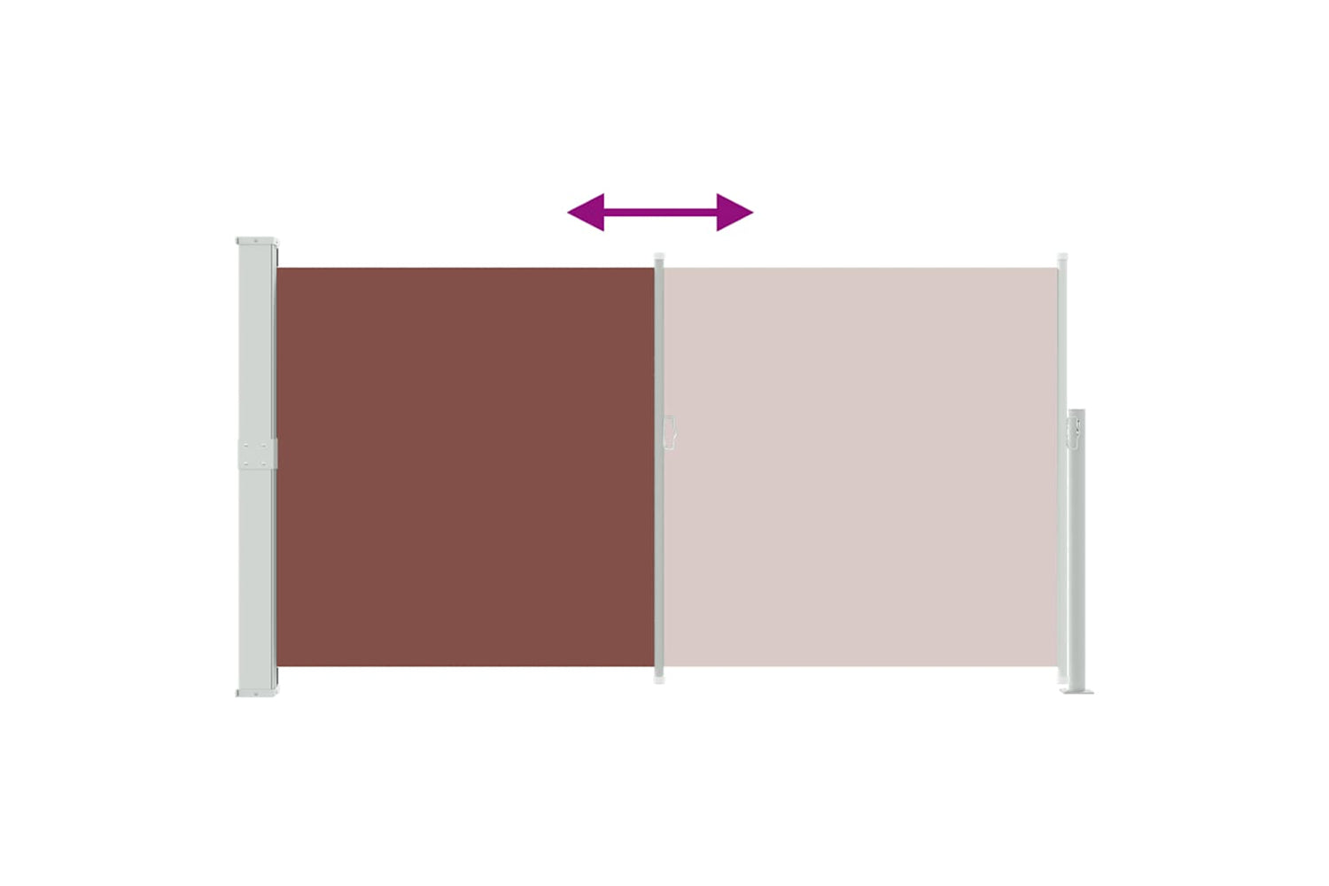 vidaXL 48369 Patio Retractable Side Awning 170x300cm Brown-7