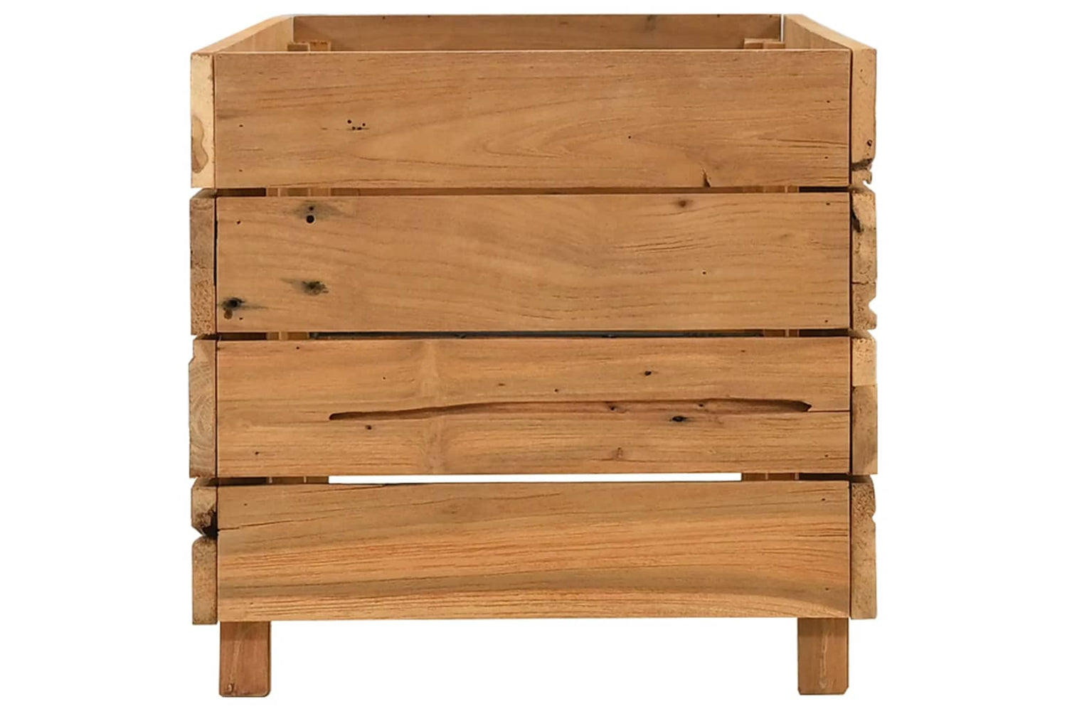 vidaXL Raised Bed 100x40x38cm Recycled Teak Wood And Steel-4