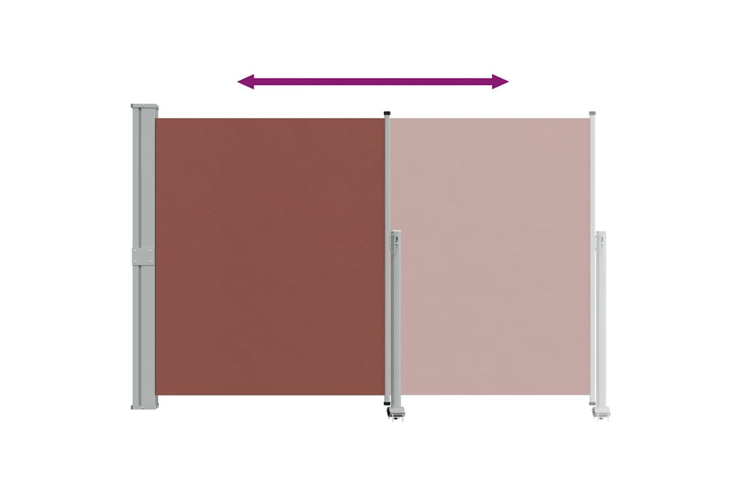 vidaXL 48349 Patio Retractable Side Awning 160x300cm Brown-7