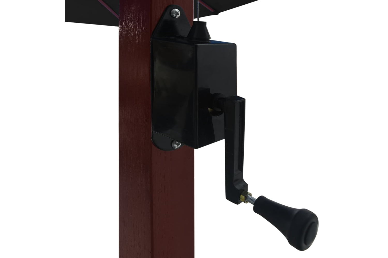 vidaXL 47122 Hanging Parasol With Wooden Pole 400x300cm Black-5