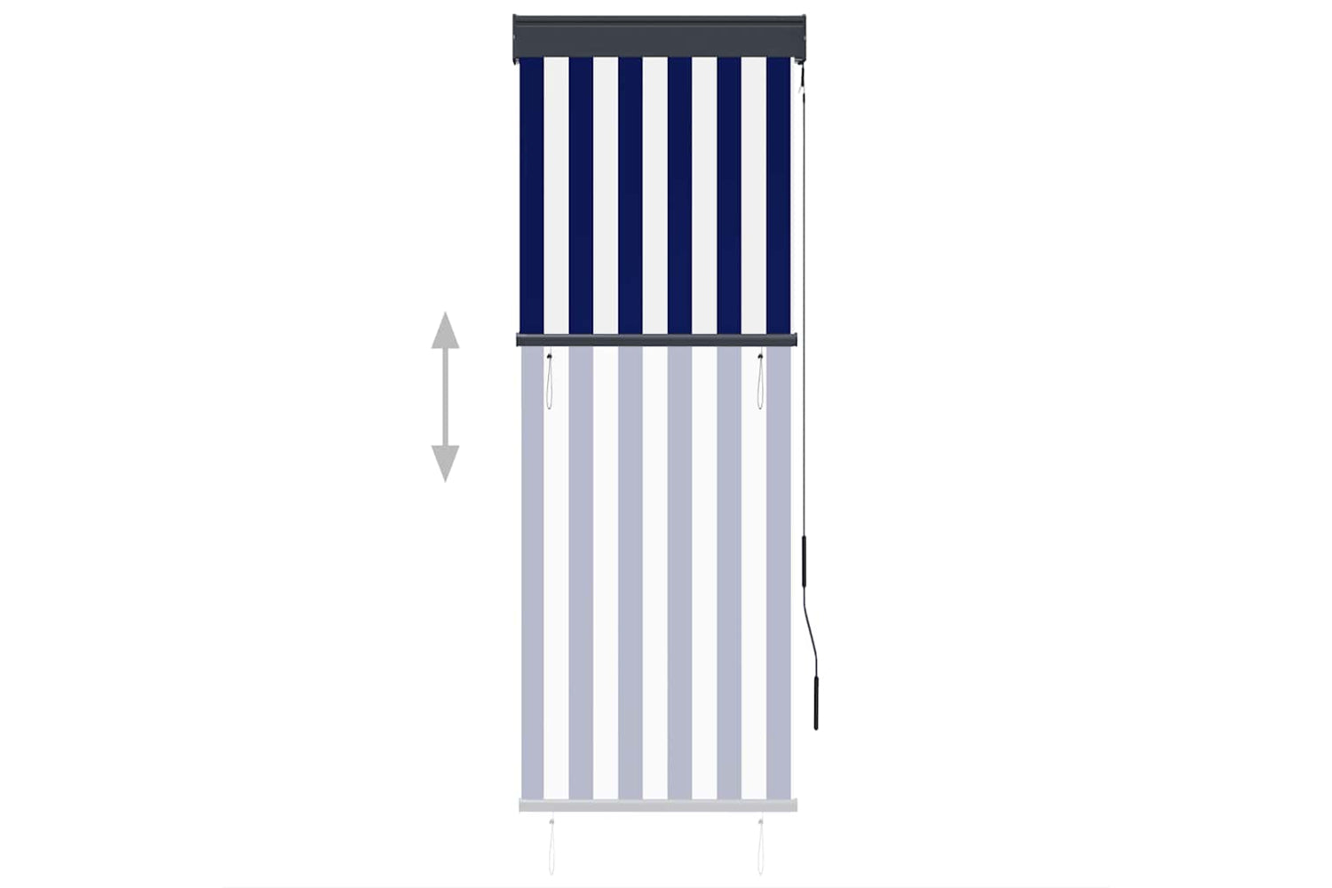 vidaXL 145943 Outdoor Roller Blind 60x250cm Blue And White-5