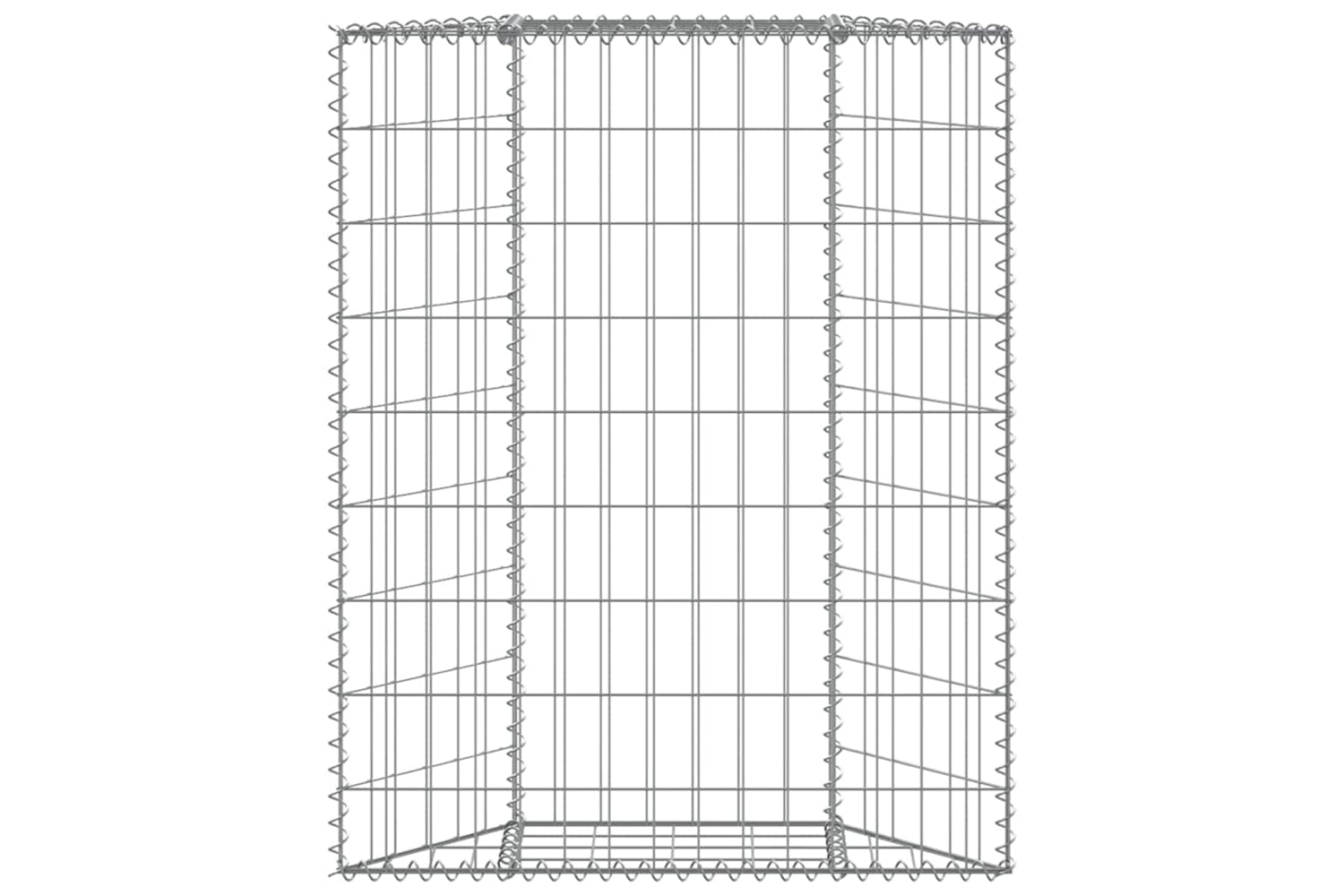 vidaXL 145652 Trapezium Gabion Raised Bed Galvanised Steel 80x20x100cm-5