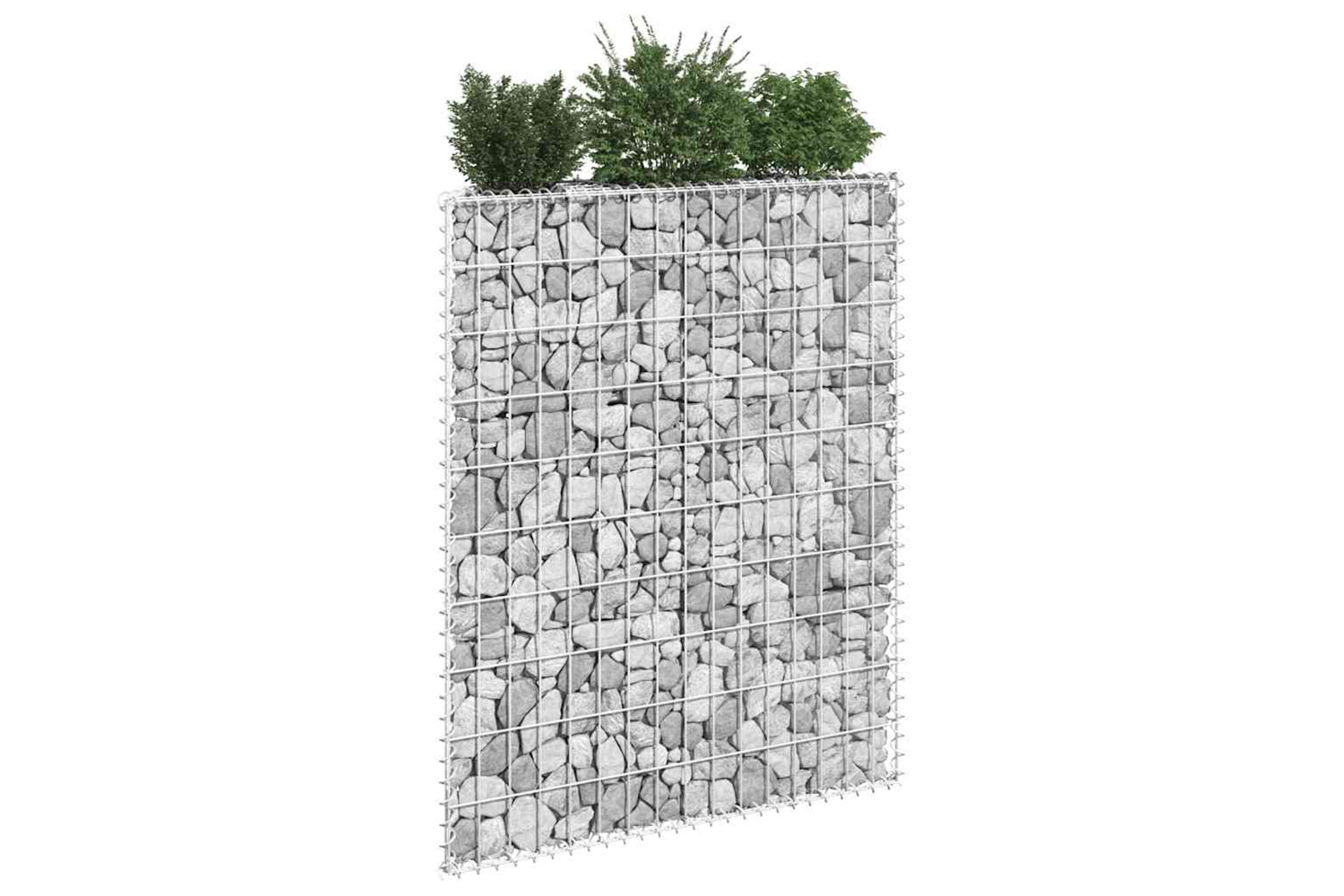 vidaXL 145652 Trapezium Gabion Raised Bed Galvanised Steel 80x20x100cm-4
