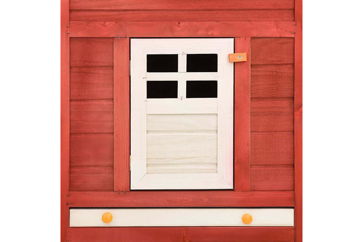 Vidaxl 170875 Outdoor Rabbit Hutch With Run Red And White Solid Fir Wood-7