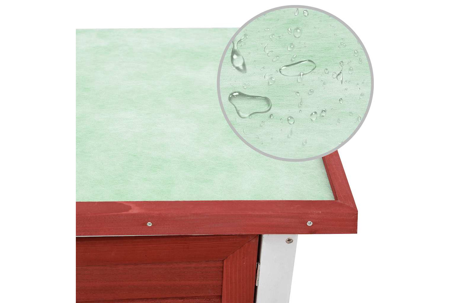 Vidaxl 170833 Outdoor Rabbit Hutch 1 Door Red Wood-7