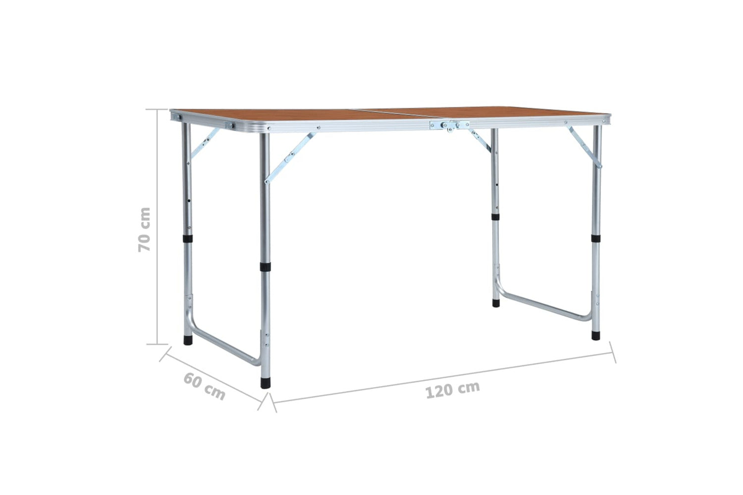 vidaXL 48172 Foldable Camping Table Aluminium 120x60cm-7