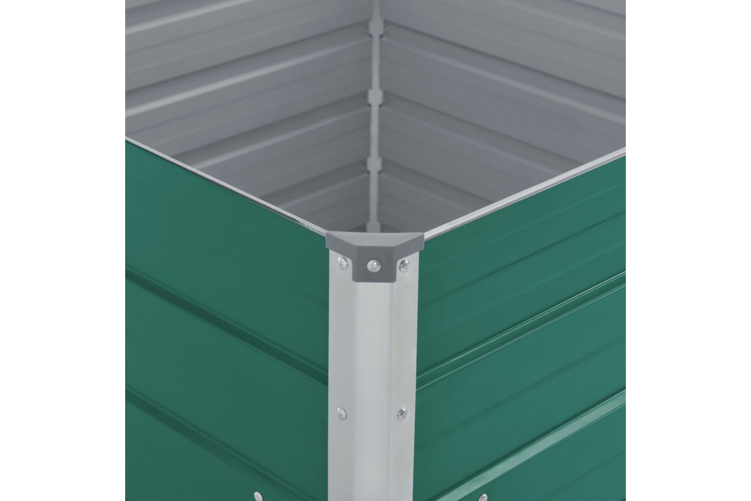 Vidaxl Raised Garden Bed 100x100x45 Cm Galvanised Steel Green-4