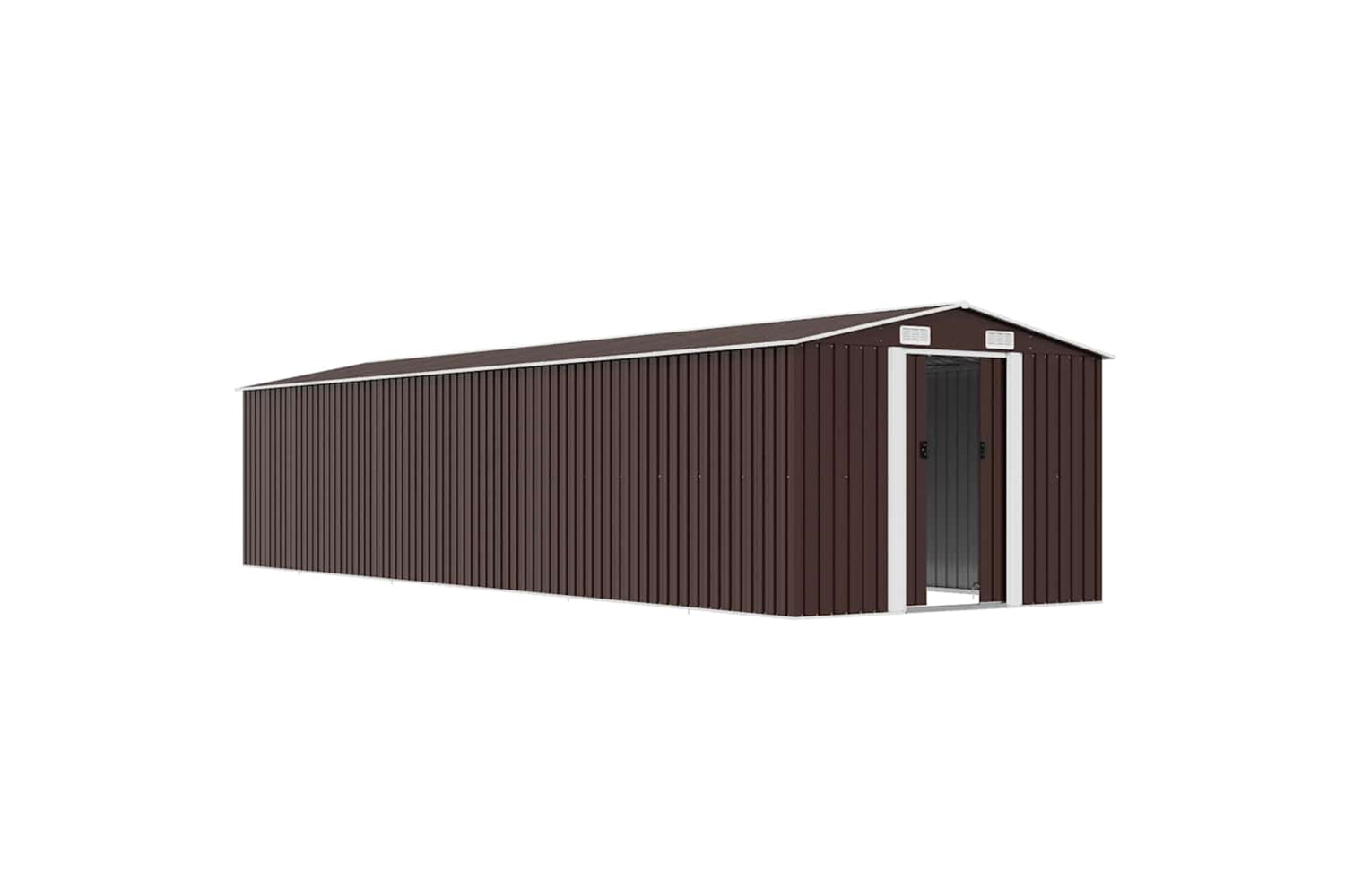vidaXL 47035 Garden Shed Brown 257x779x181cm Galvanised Steel-4