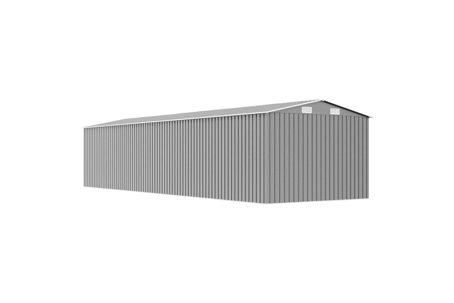 vidaXL 47037 Garden Shed Grey 257x990x181cm Galvanised Steel-7