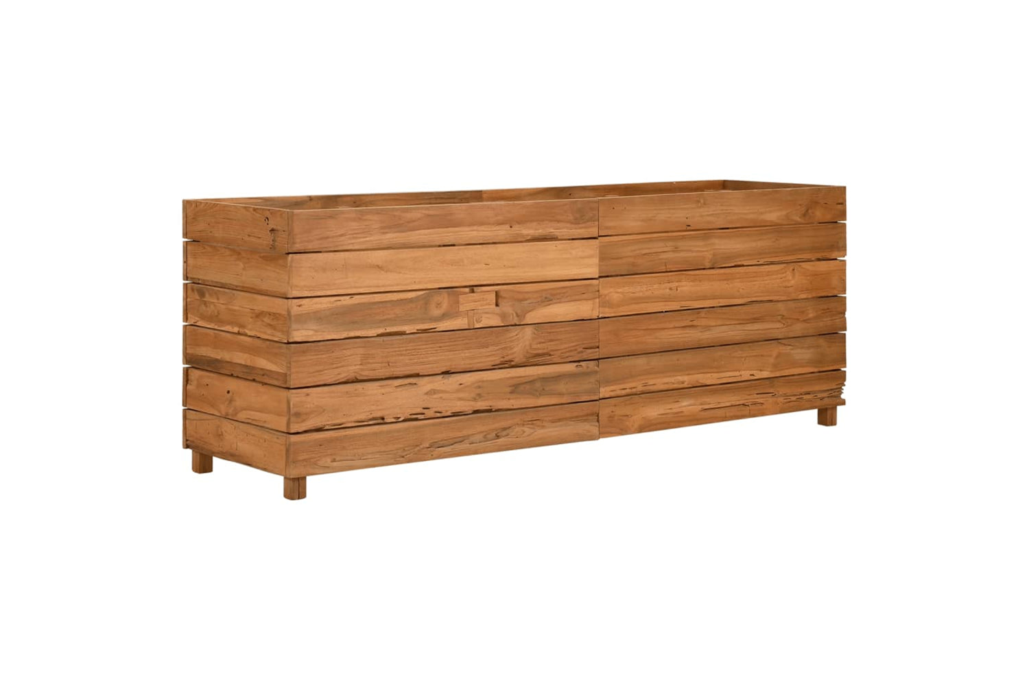 vidaXL Raised Bed 150x40x55cm Recycled Teak Wood And Steel-9