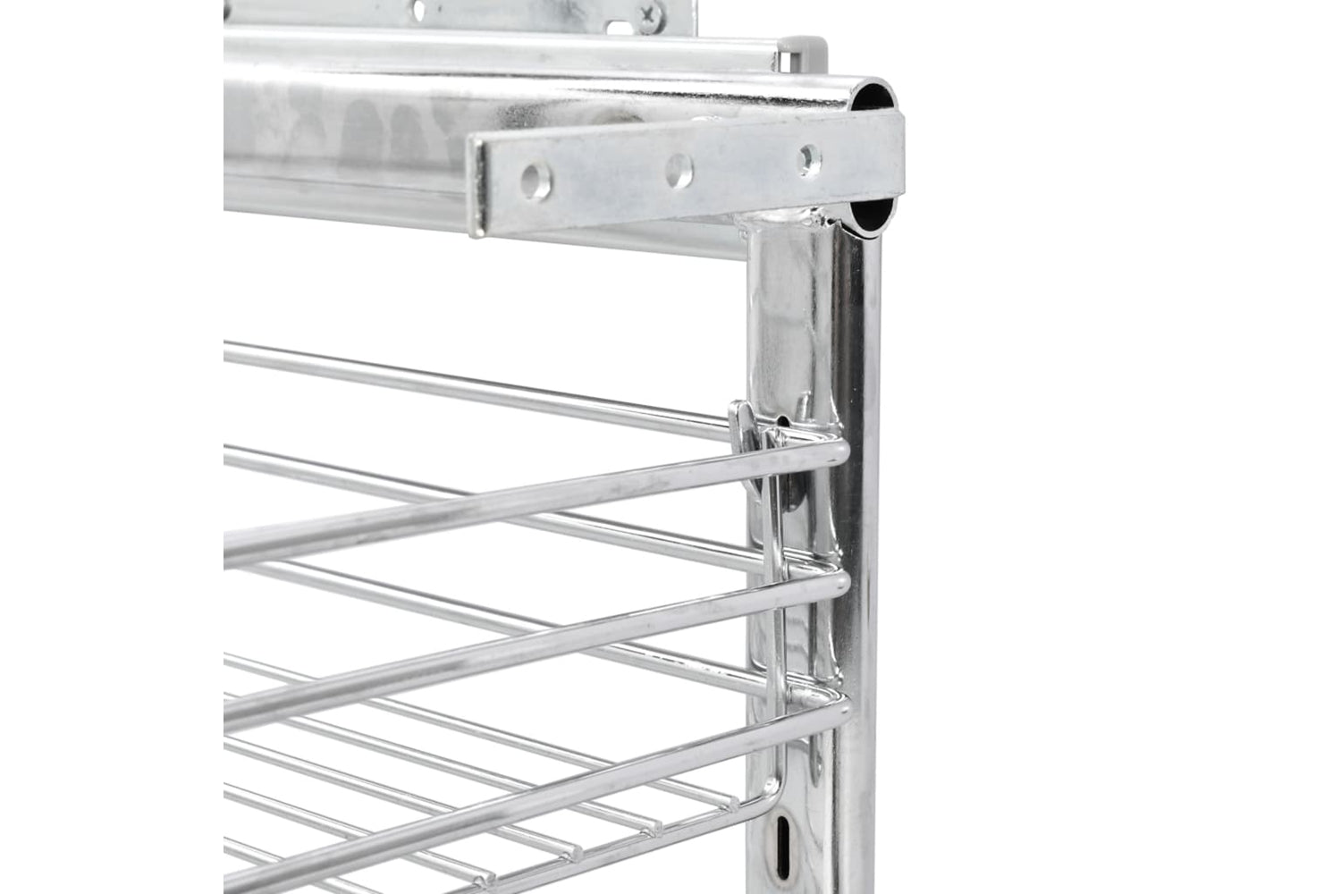 vidaXL 50970 3-tier Pull-out Kitchen Wire Basket Silver 47x35x56cm-8