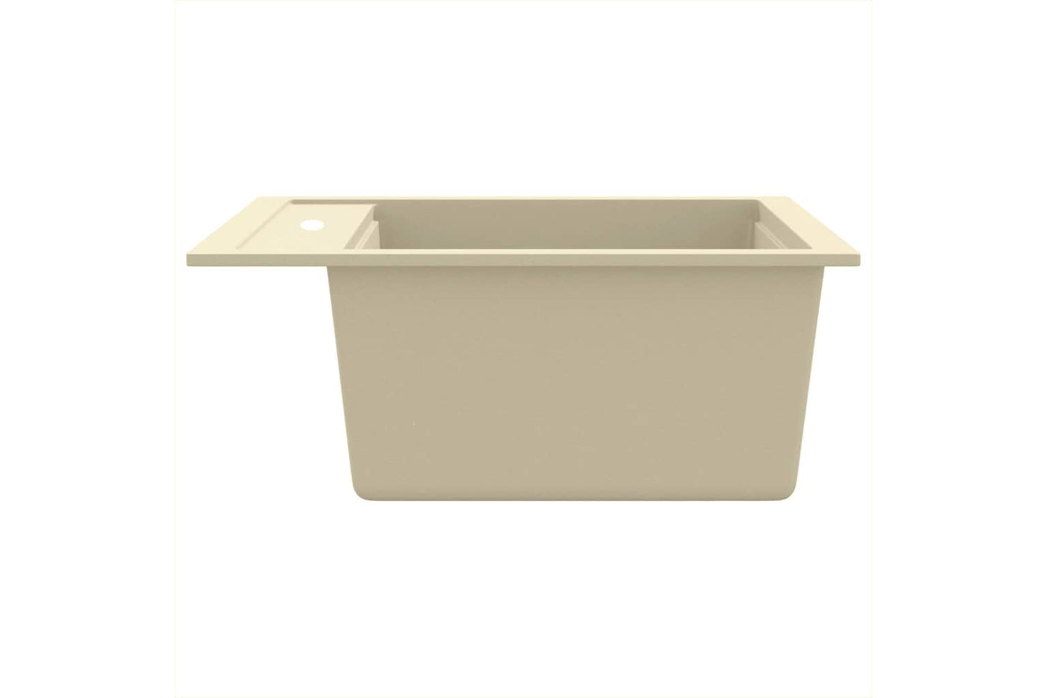 Vidaxl Granite Kitchen Sink Single Basin Beige-4