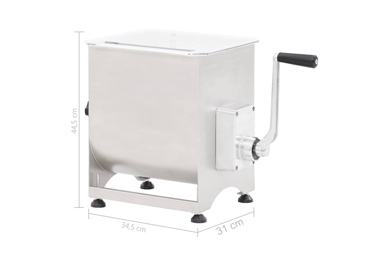 Vidaxl Meat Mixer With Gear Box Silver Stainless Steel-7